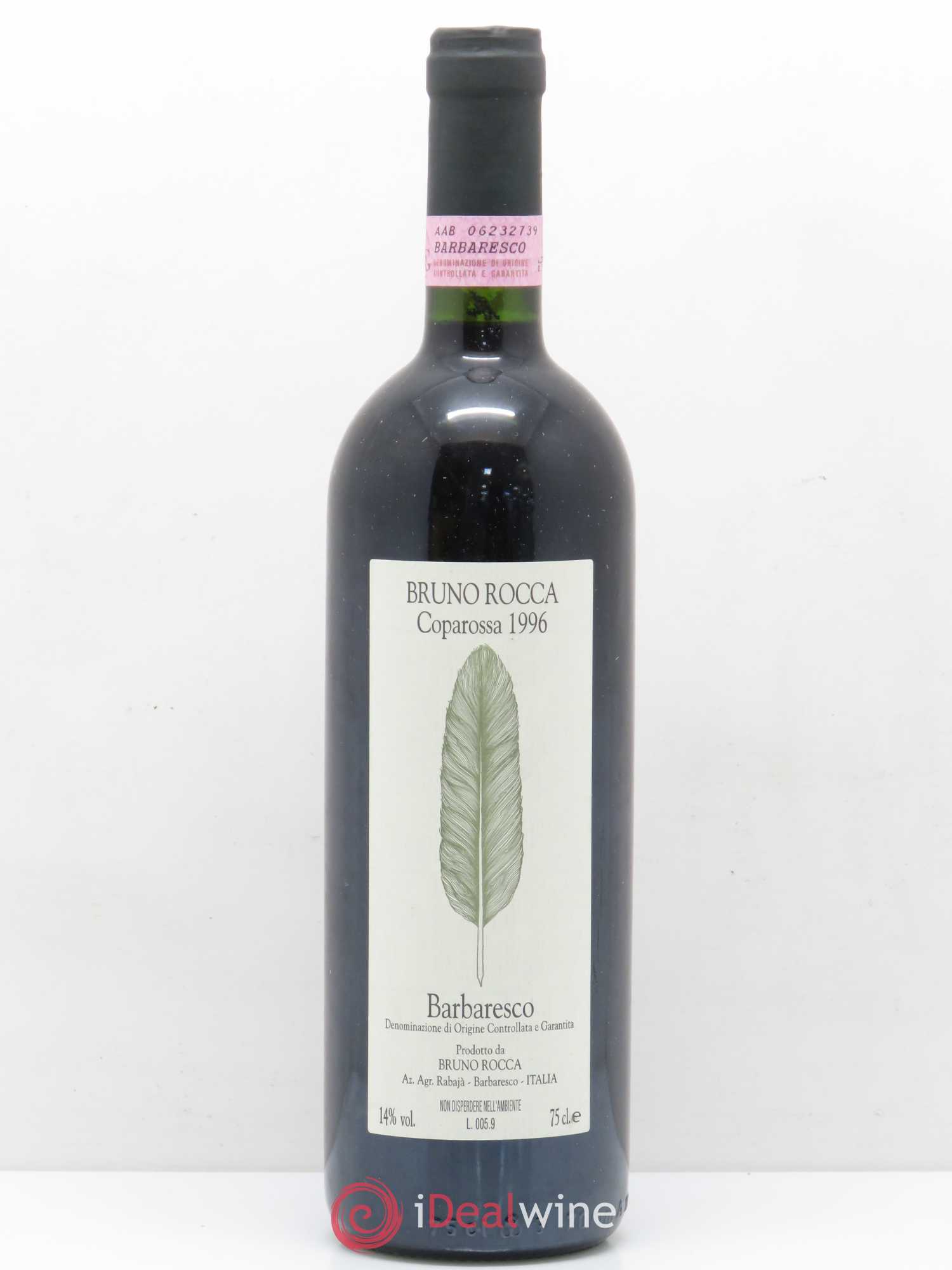 Barbaresco DOCG Copa Rossa Rocca 1996 - Lot de 1 bouteille - 0