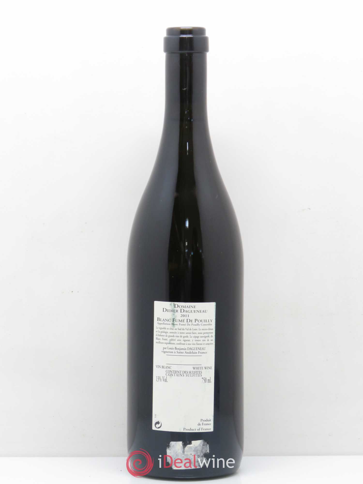 Vin de France (anciennement Pouilly-Fumé) Buisson Renard Dagueneau (Domaine Didier - Louis-Benjamin) 2011 - Lot de 1 bouteille - 1
