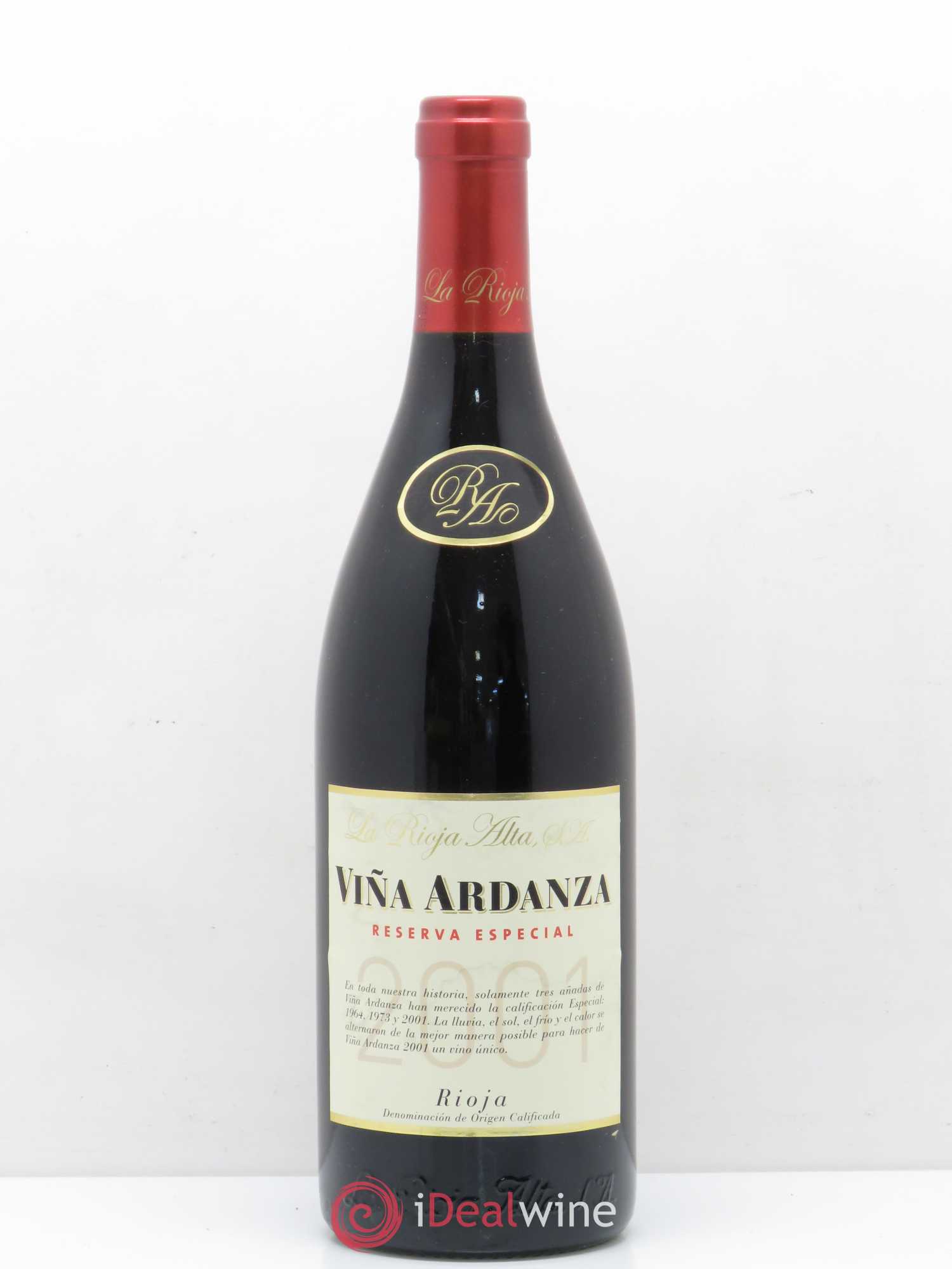 Rioja DOCA Vina Ardanza Reserva especial La Rioja Alta 2001 - Lotto di 1 bottiglia - 0