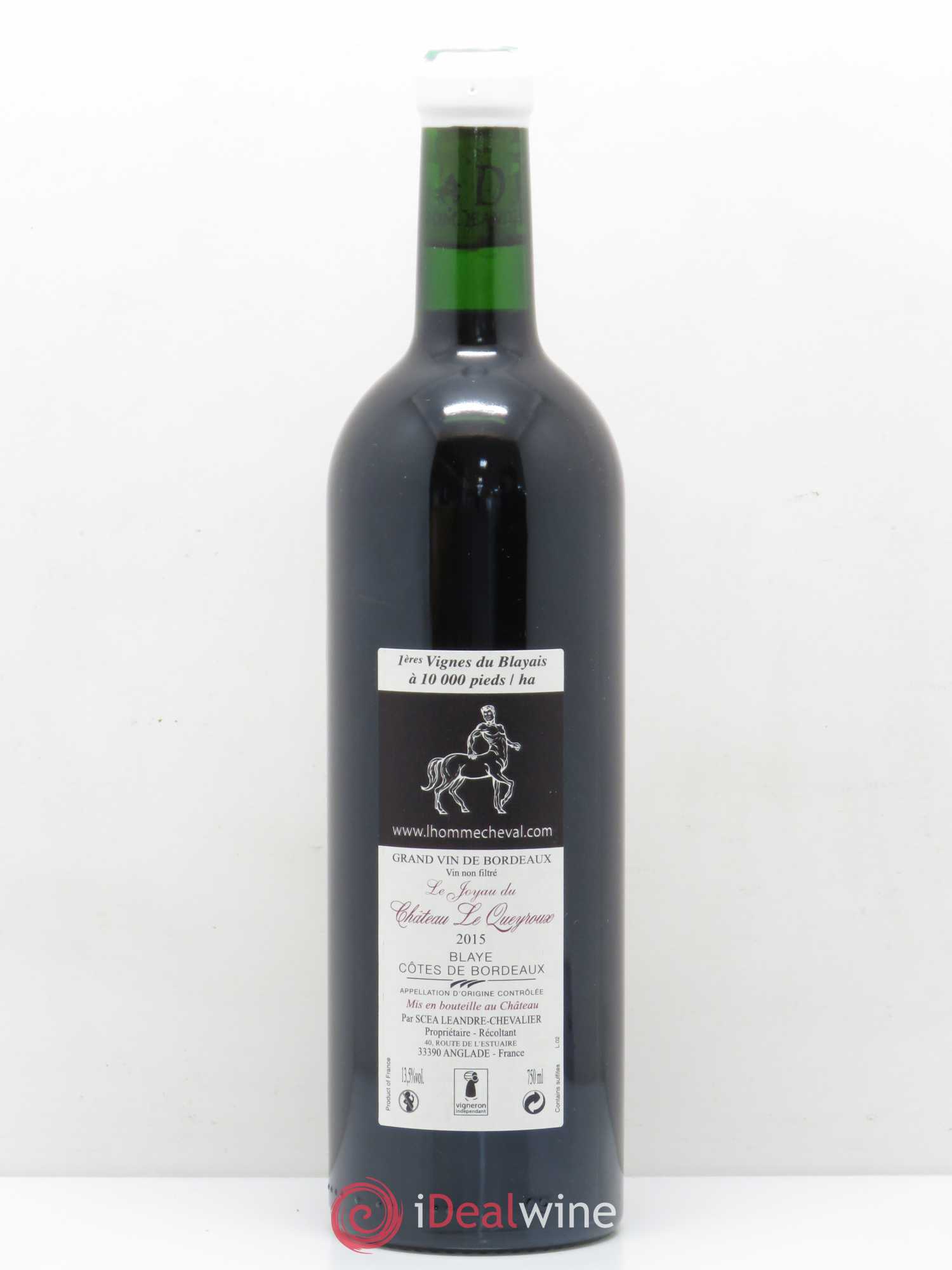 Premières-Côtes-de-Blaye (Blaye-Côtes-de-Bordeaux) Le Joyau du Château Le Queyroux (sans prix de réserve) 2015 - Posten von 1 Flasche - 1