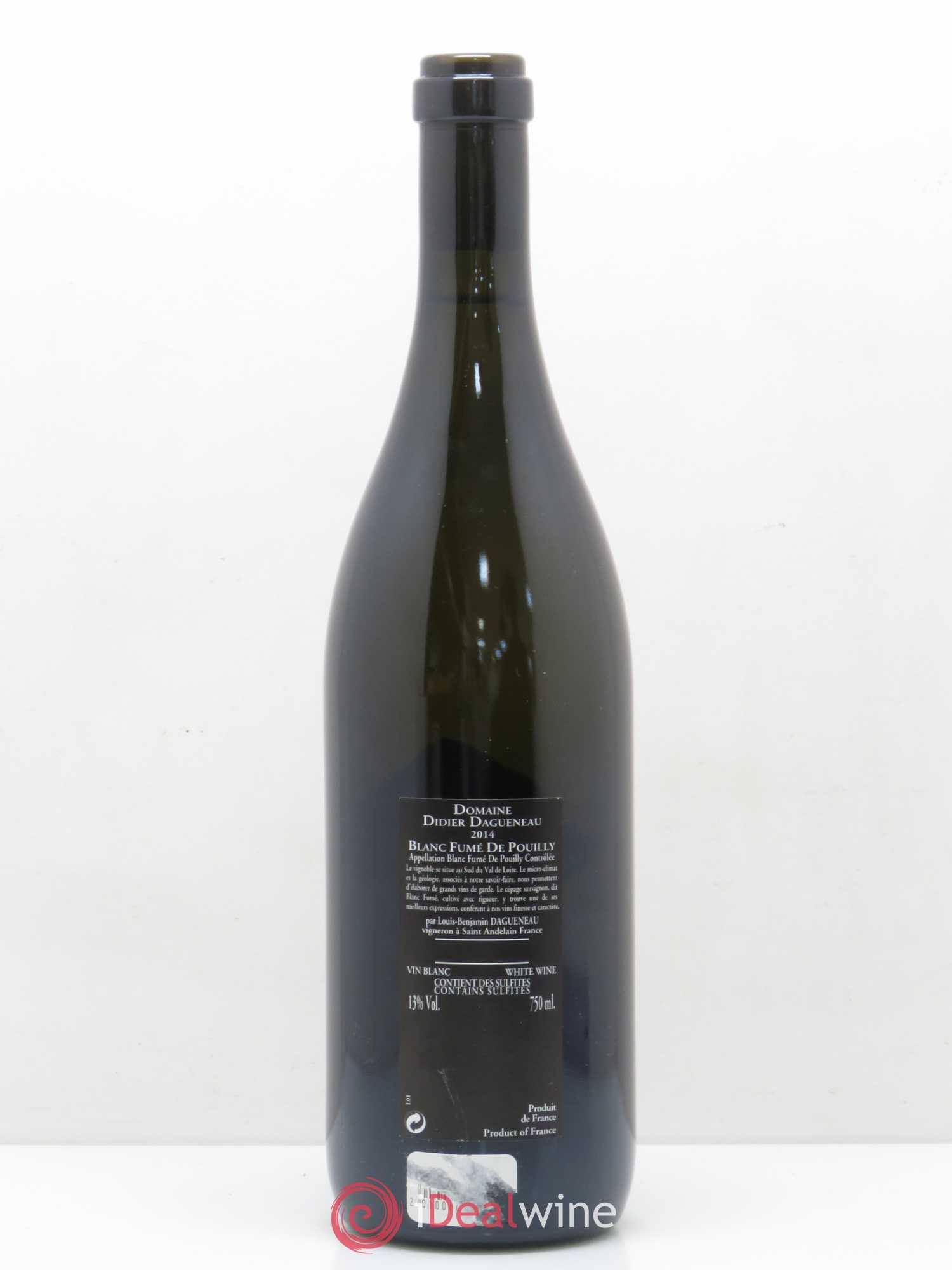 Vin de France (anciennement Pouilly-Fumé) Silex Dagueneau (Domaine Didier - Louis-Benjamin) 2014 - Lot de 1 bouteille - 1