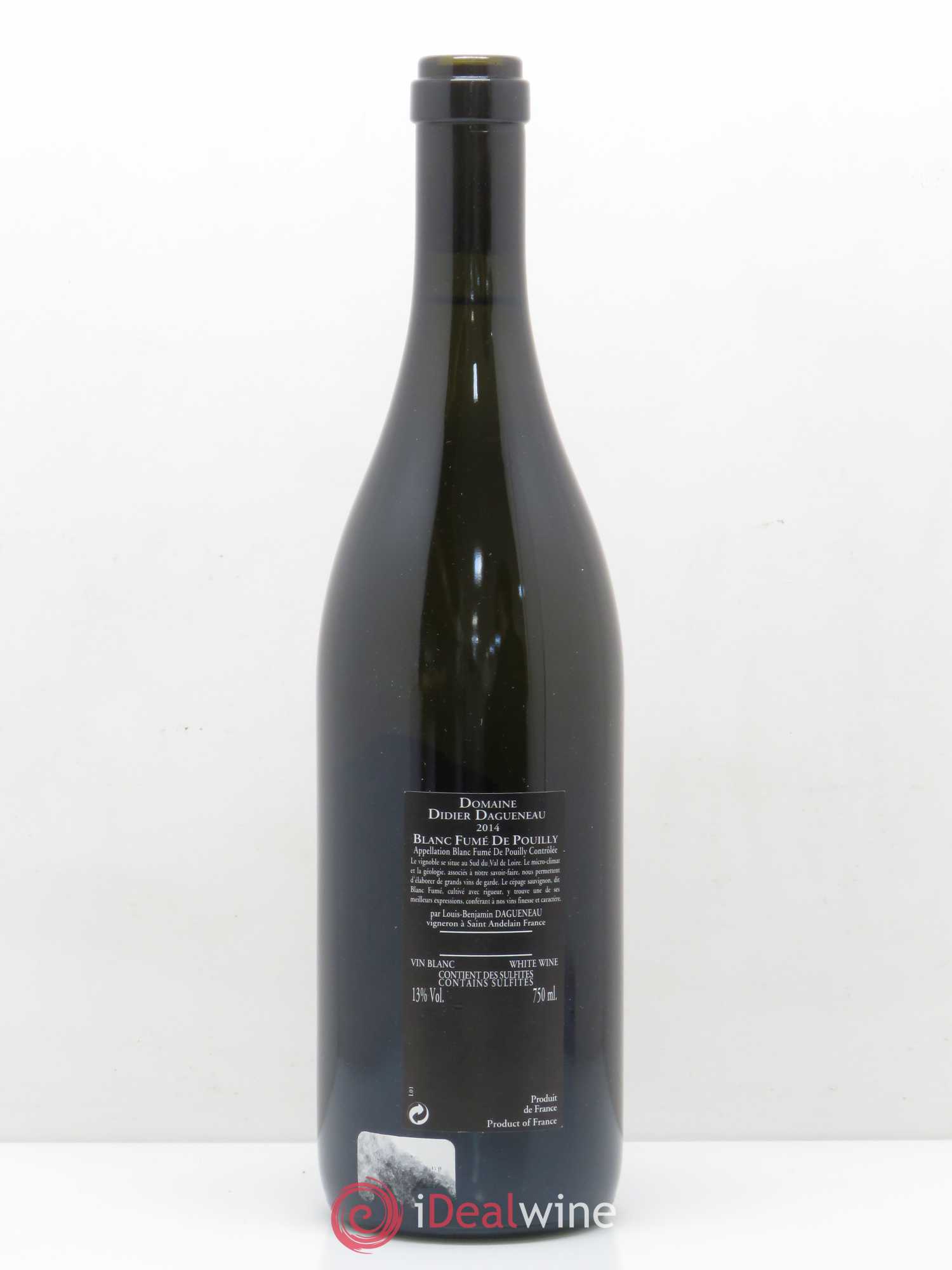 Vin de France (anciennement Pouilly-Fumé) Silex Dagueneau (Domaine Didier - Louis-Benjamin) 2014 - Lot de 1 bouteille - 1