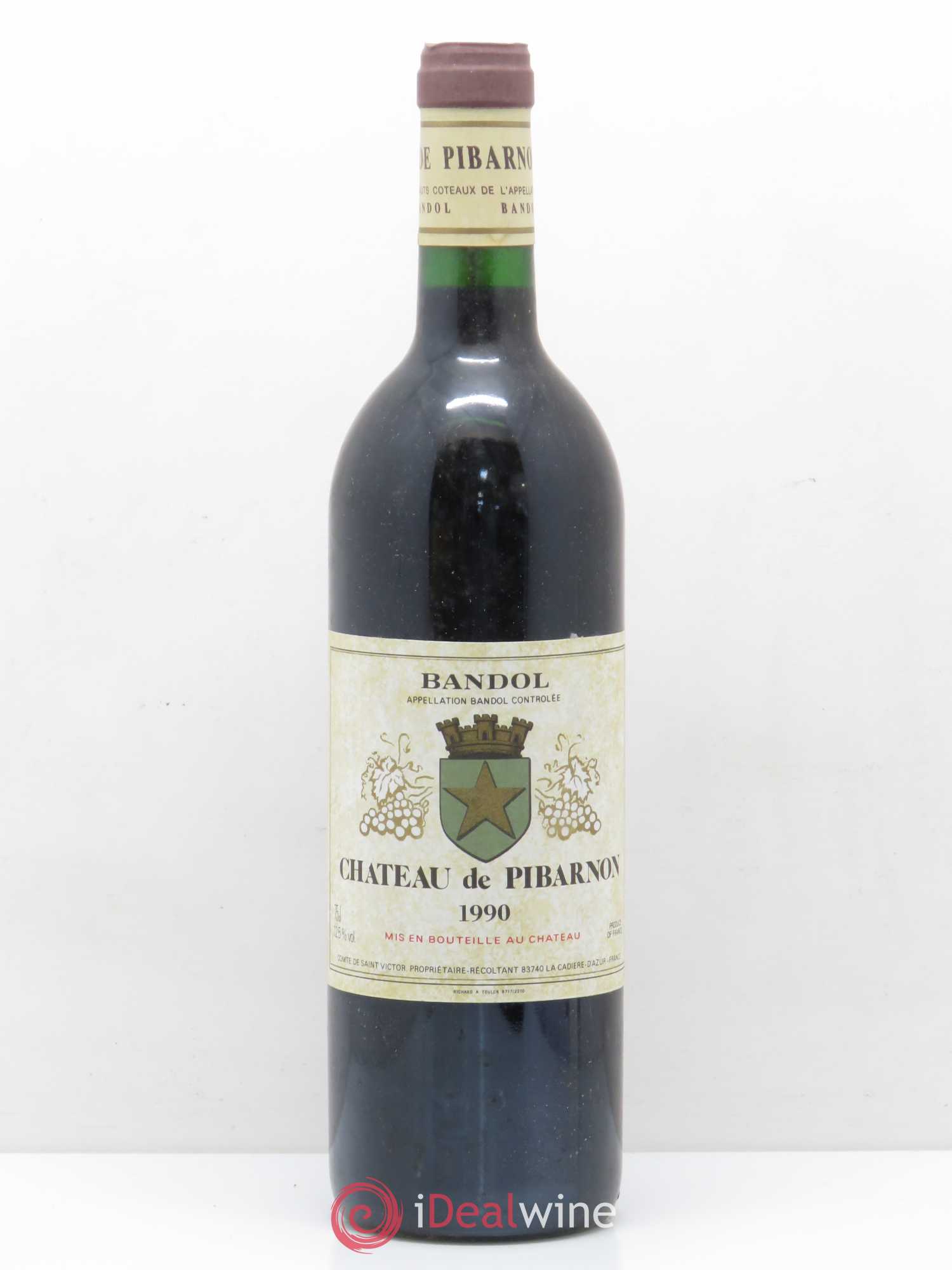 Bandol Château de Pibarnon Comte de Saint-Victor 1990 - Lot de 1 bouteille - 0