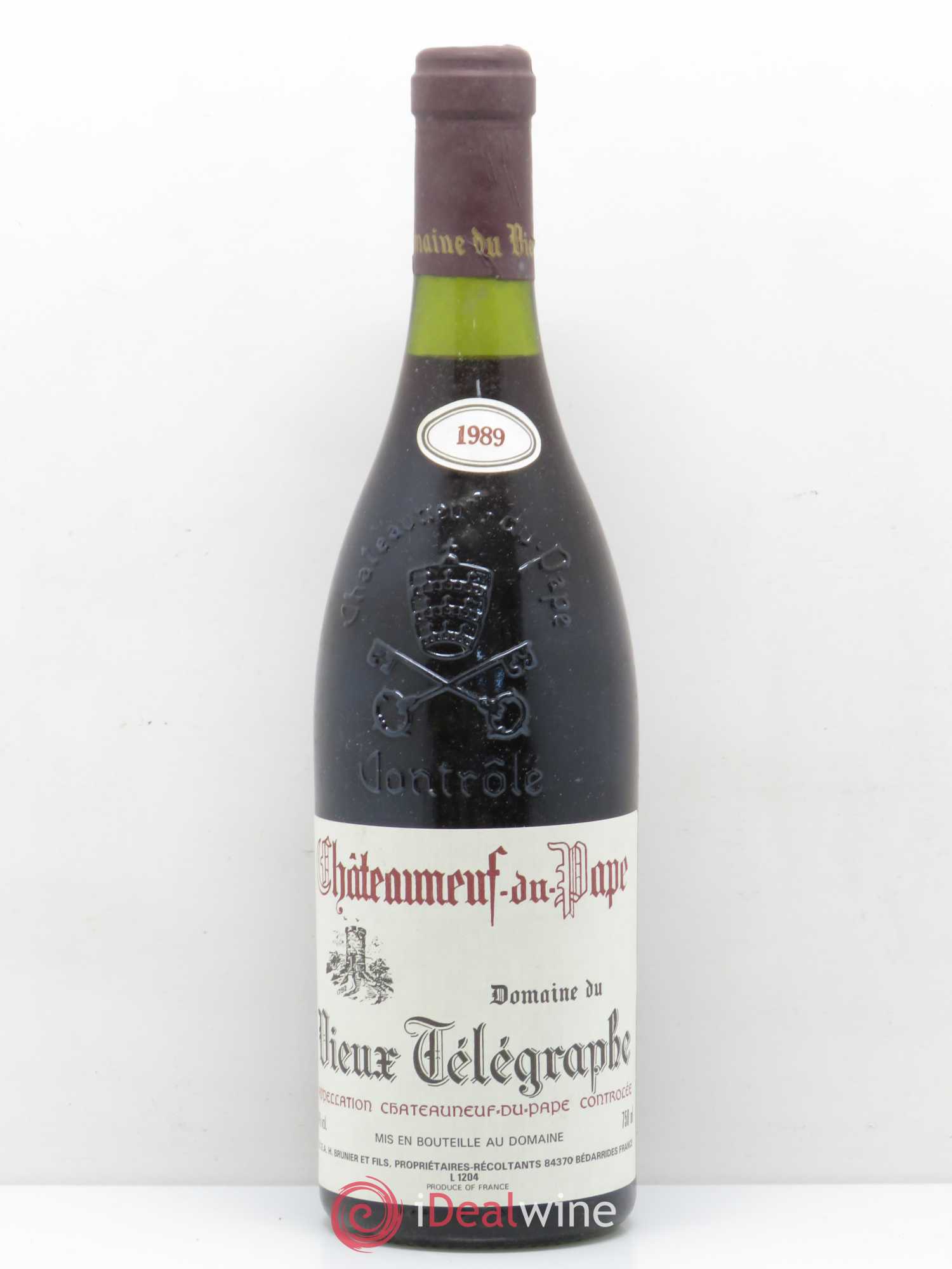Châteauneuf-du-Pape Vieux Télégraphe (Domaine du) Vignobles Brunier 1989 - Lot de 1 bouteille - 0