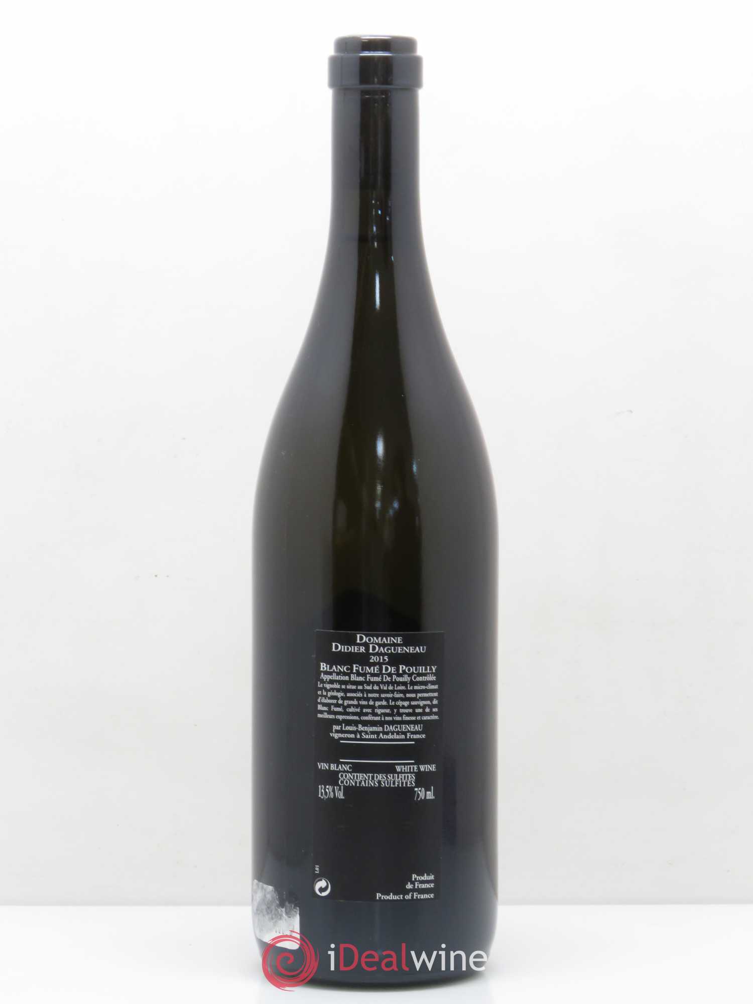 Vin de France (anciennement Pouilly-Fumé) Silex Dagueneau (Domaine Didier - Louis-Benjamin) 2015 - Lot de 1 bouteille - 1