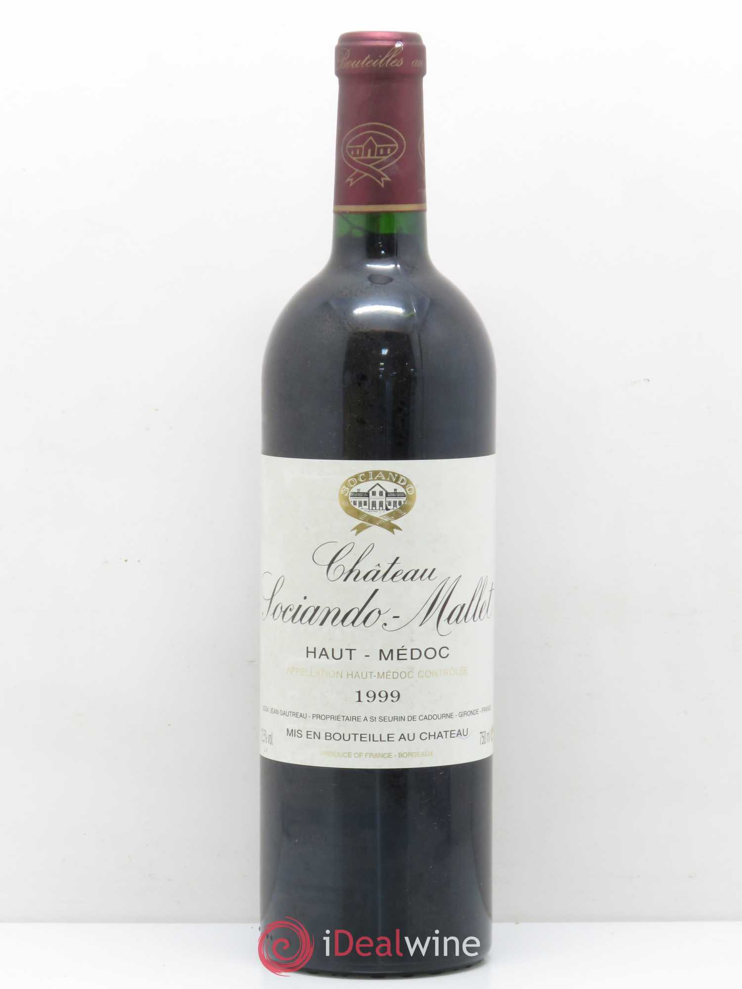 Château Sociando Mallet 1999 - Lot de 1 bouteille - 0