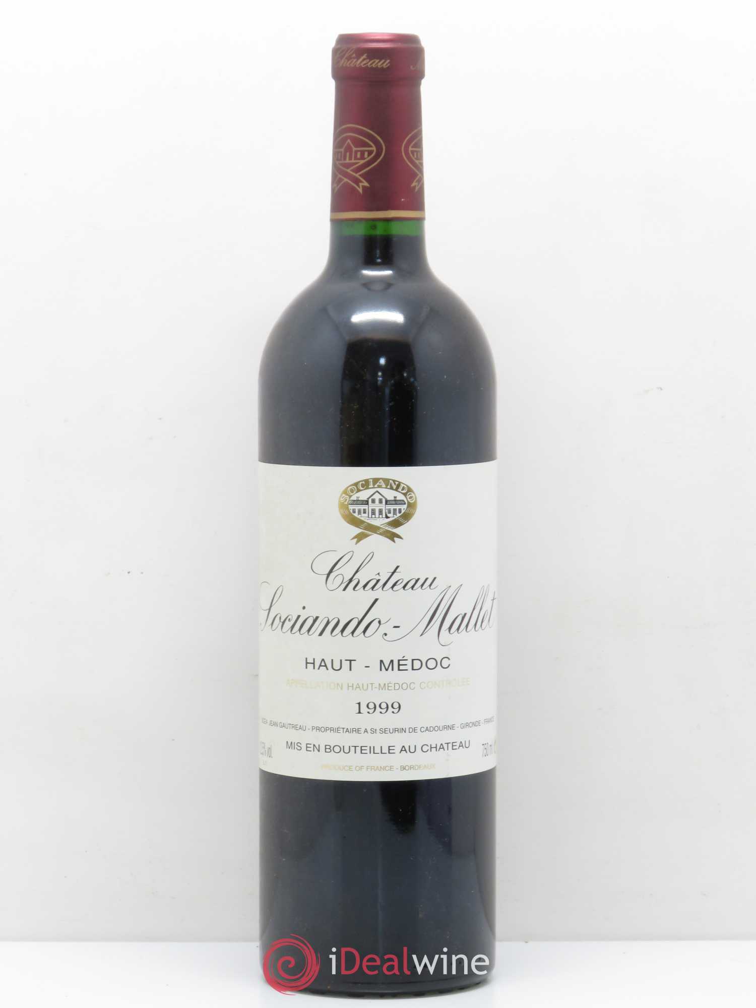 Château Sociando Mallet 1999 - Lot de 1 bouteille - 0
