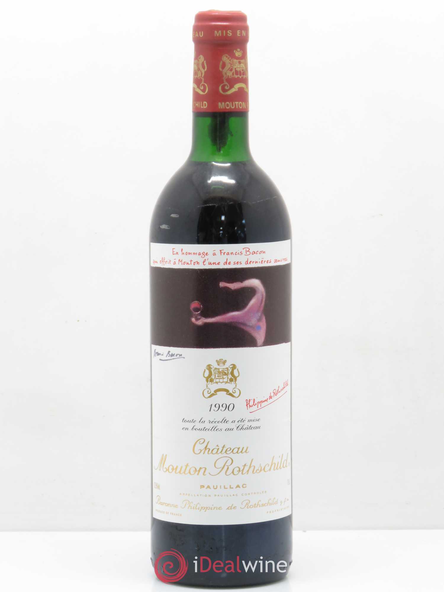 Château Mouton Rothschild 1er Grand Cru Classé 1990 - Lot de 1 bouteille - 0