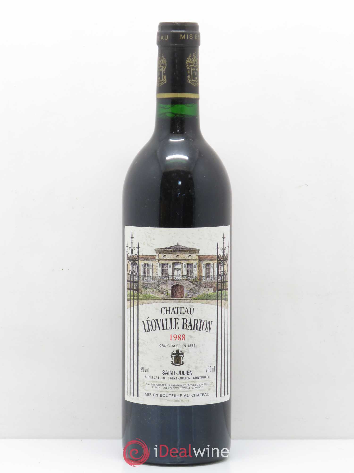 Château Léoville Barton 2ème Grand Cru Classé 1988 - Lot de 1 bouteille - 0