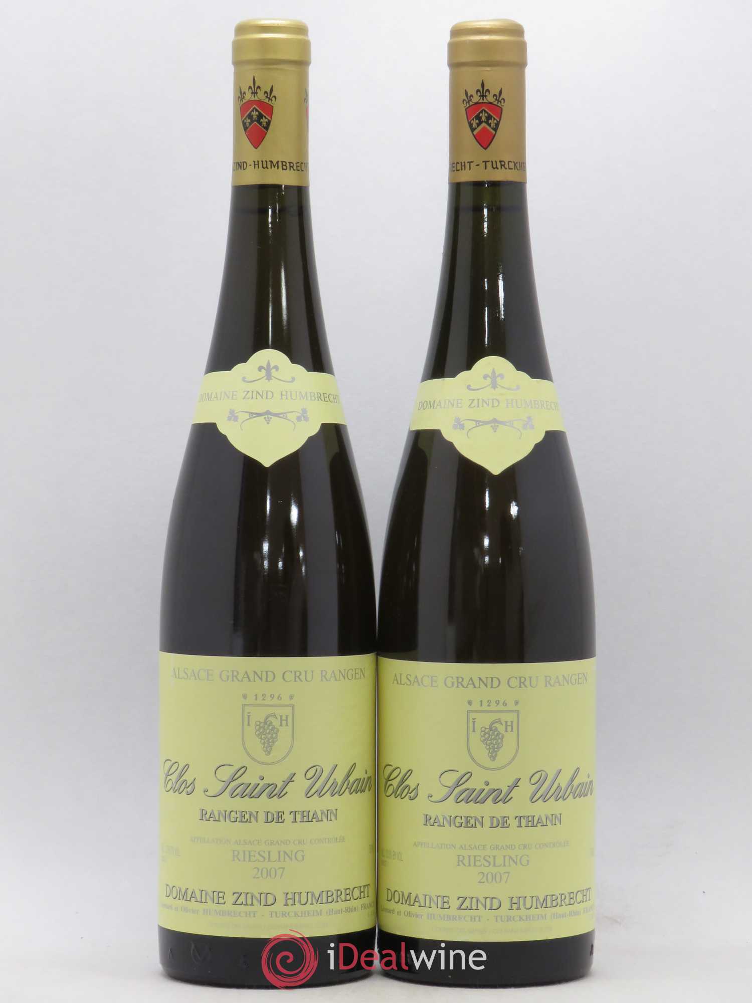 Alsace Riesling Grand Cru Rangen de Thann Clos Saint Urbain Zind-Humbrecht (Domaine) 2007 - Posten von 2 Flaschen - 0