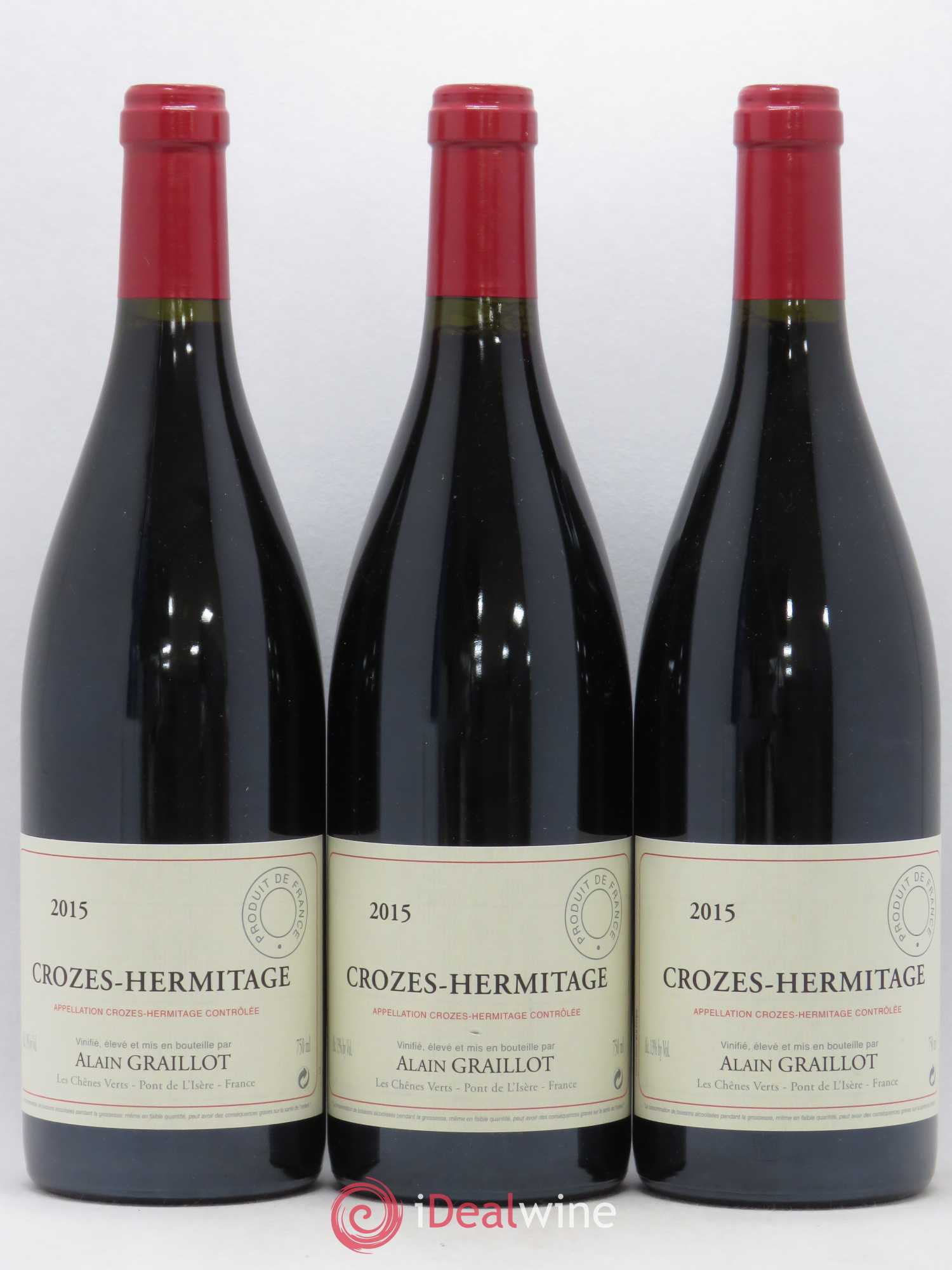 Crozes-Hermitage Domaine Graillot 2015 - Lot de 3 bouteilles - 0
