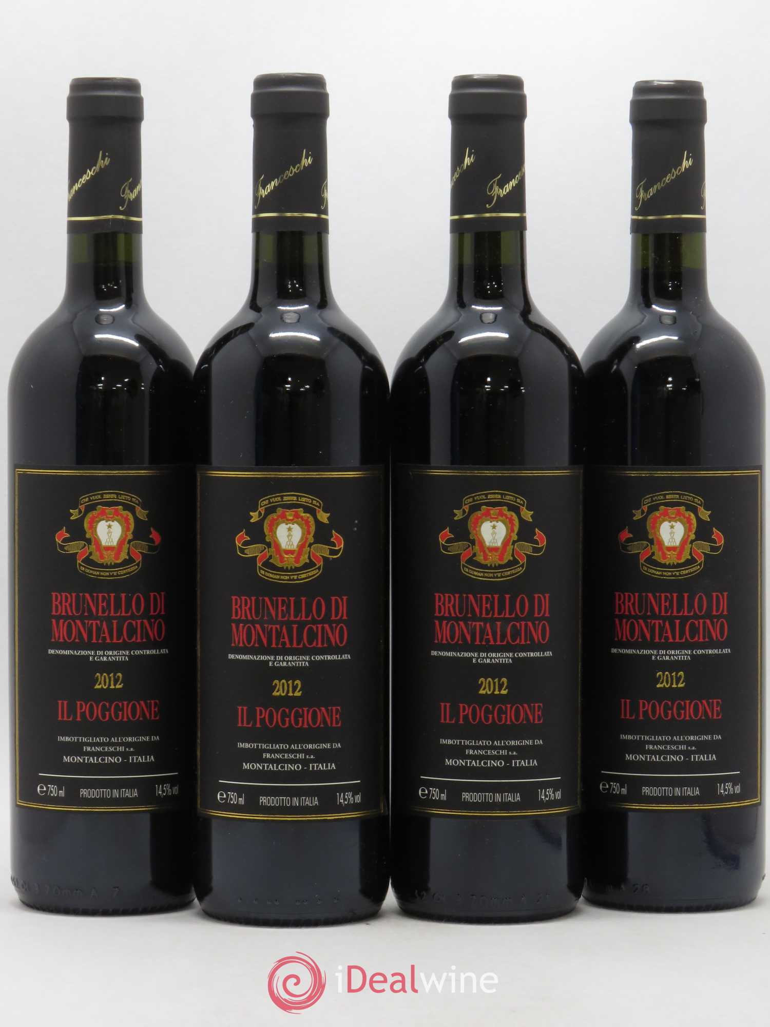 Brunello di Montalcino DOCG Il Poggione Lavinio Franceschi 2012 - Lot de 4 bouteilles - 0