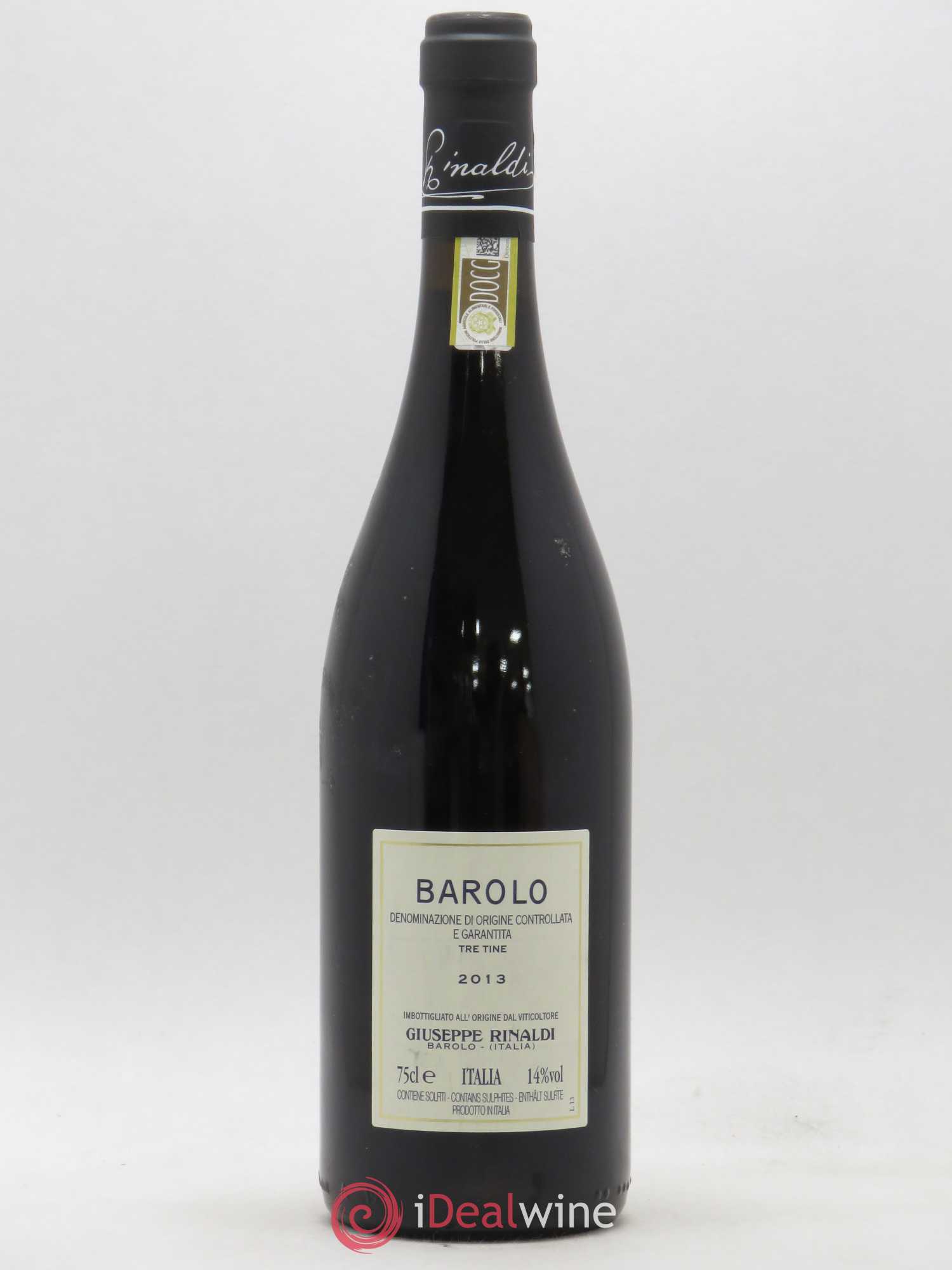 Barolo DOCG Tre Tine Giuseppe Rinaldi 2013 - Lot de 1 bouteille - 1