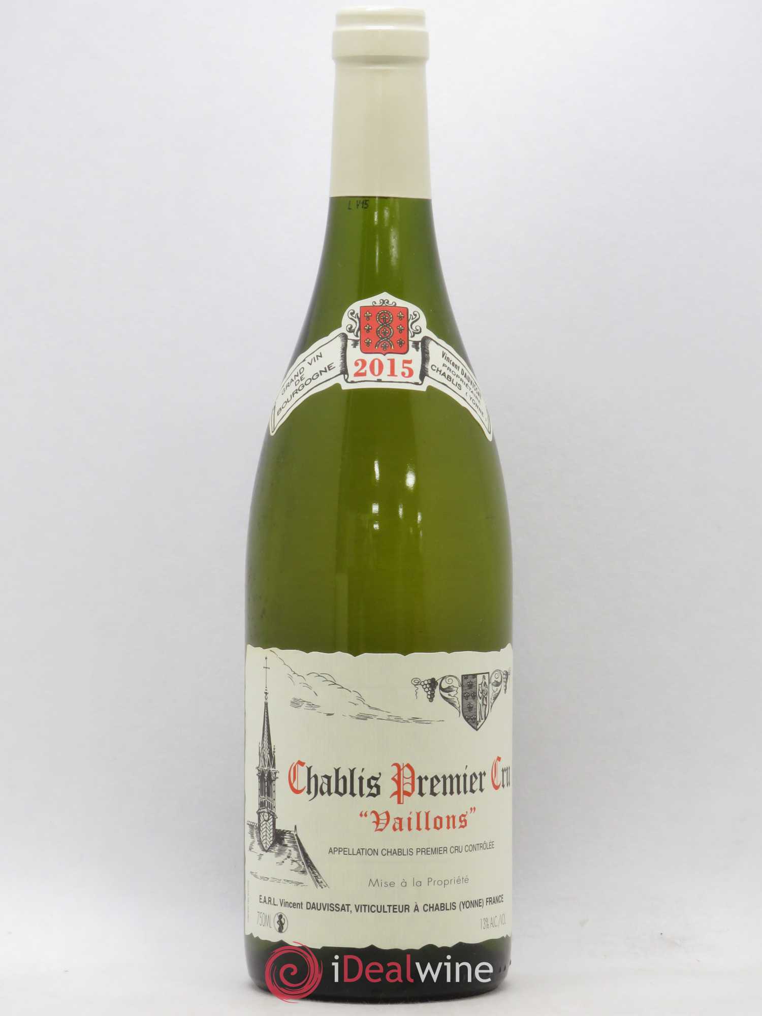 Chablis 1er Cru Vaillons Vincent Dauvissat (Domaine) 2015 - Lot de 1 bouteille - 0