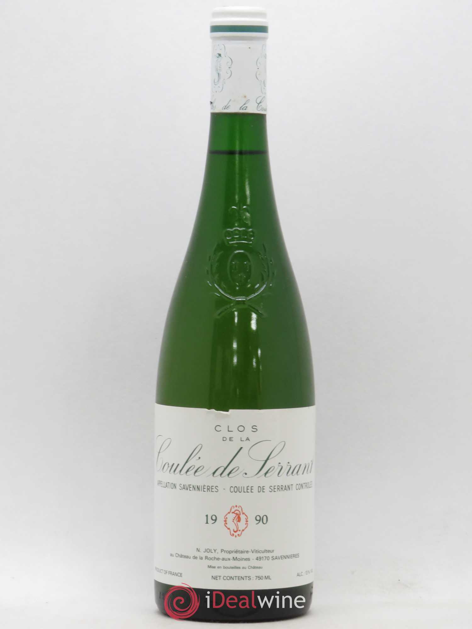 Savennières Clos de la Coulée de Serrant Vignobles de la Coulée de Serrant - Nicolas Joly 1990 - Lot de 1 bouteille - 0