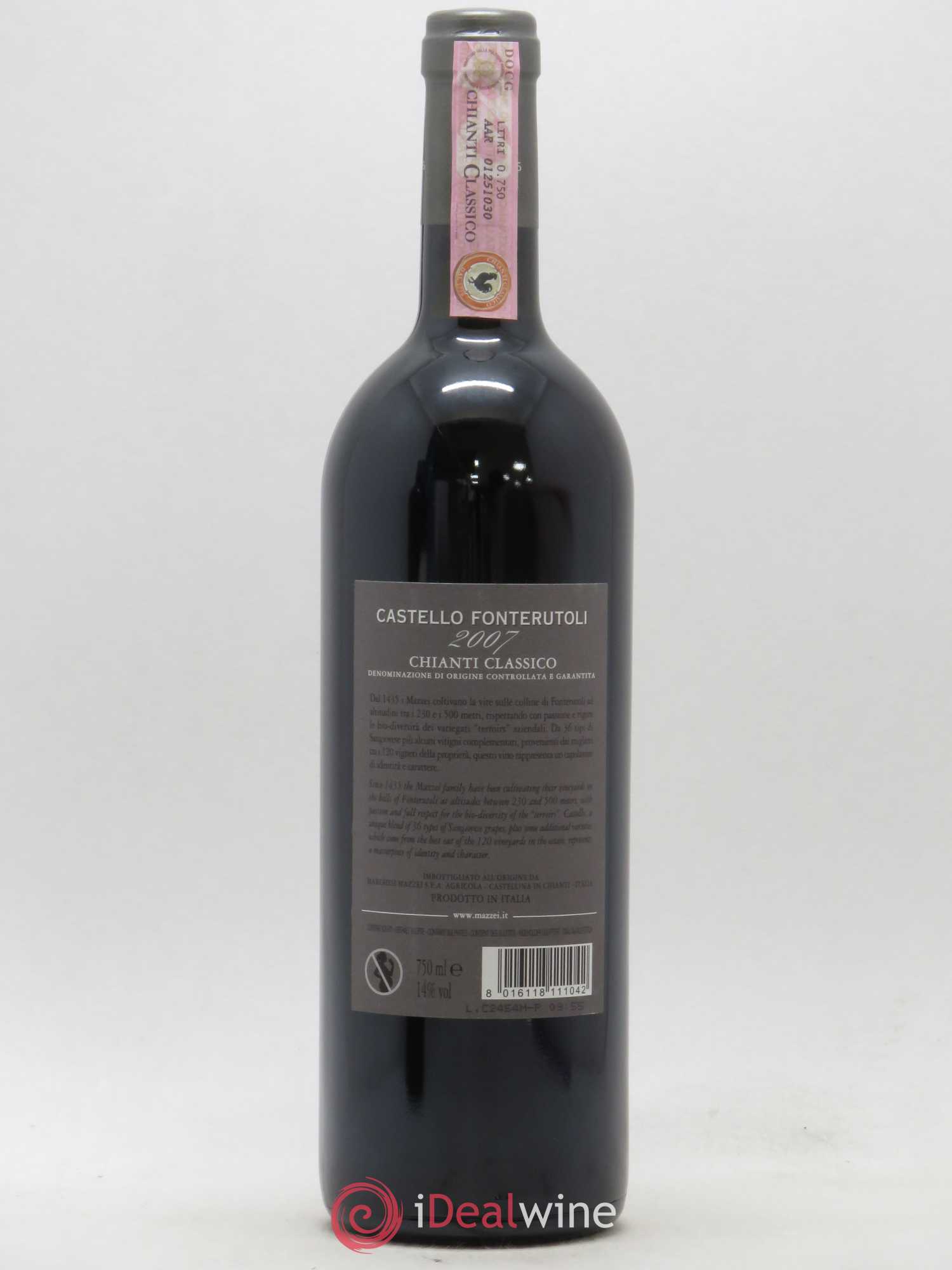 Chianti Classico DOCG Castello di Fonterutoli Mazzei (sans prix de réserve) 2007 - Lot de 1 bouteille - 1