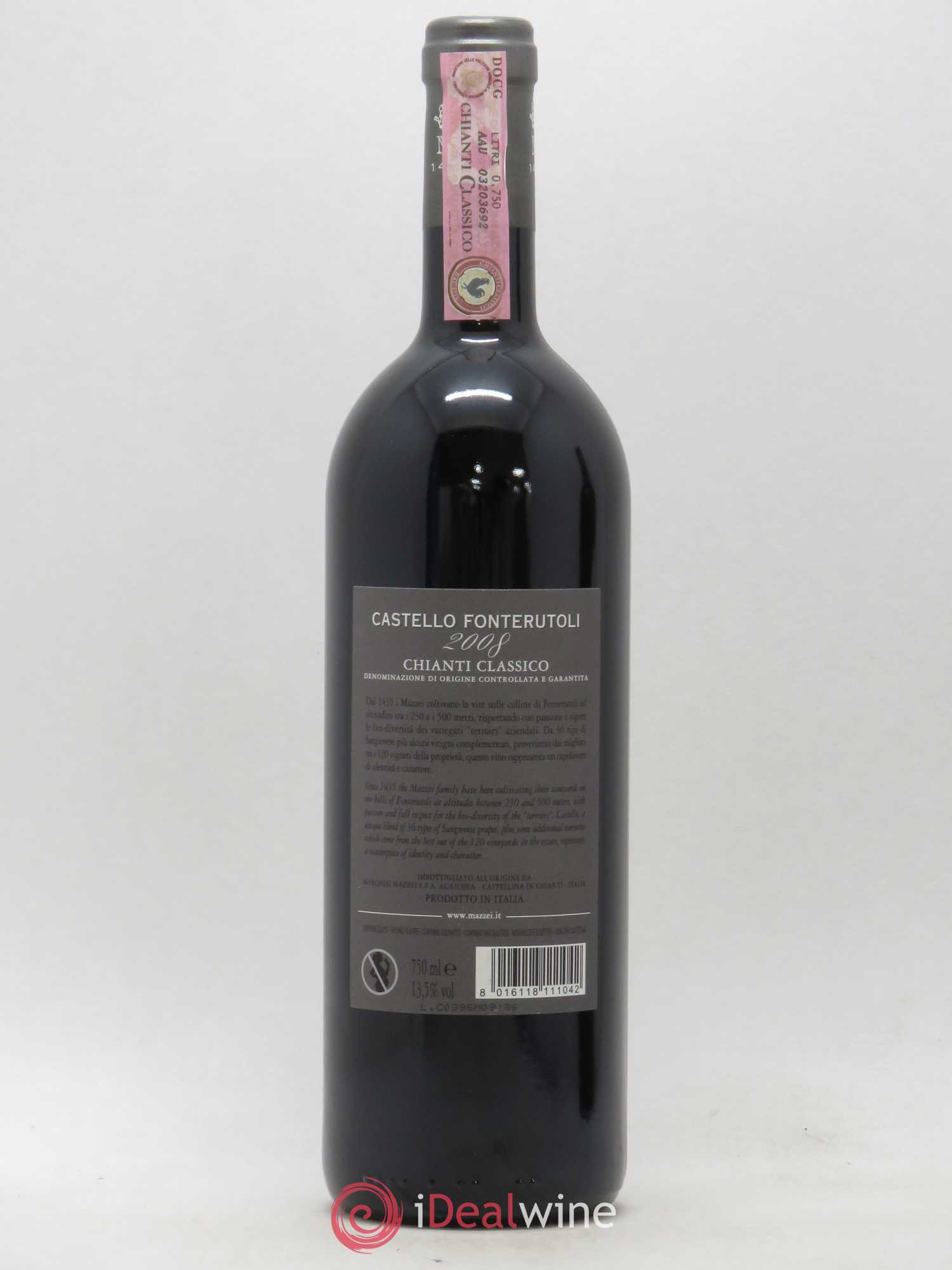 Chianti Classico DOCG Castello di Fonterutoli Mazzei (no reserve) 2008 - Lot of 1 bottle - 1