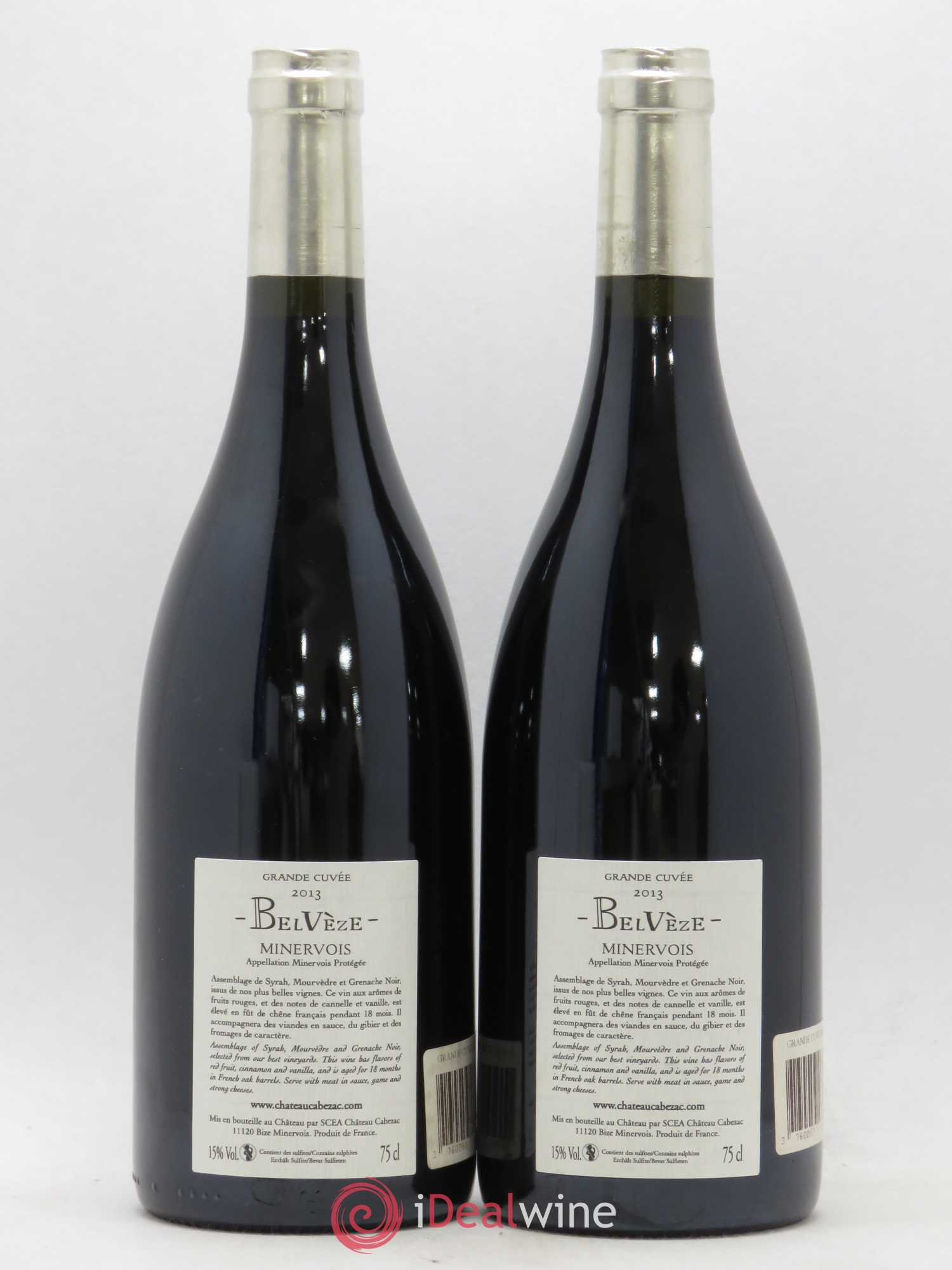 Minervois Château Cabezac Belveze 2013 - Lot de 2 bouteilles - 1