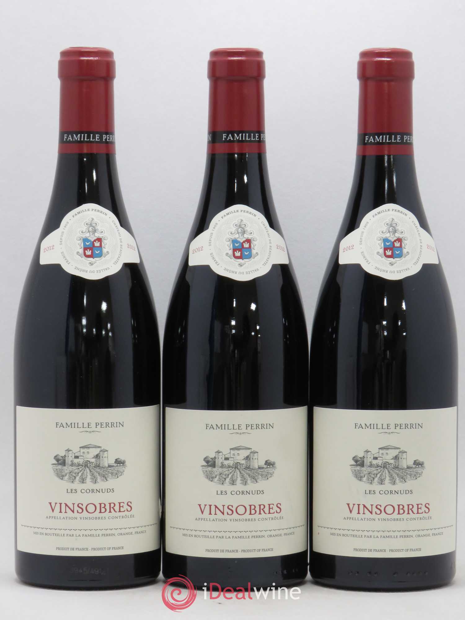 Côtes-du-Rhône Vinsobres Les Cornuds Famille Perrin 2012 - Lot de 3 bouteilles - 0