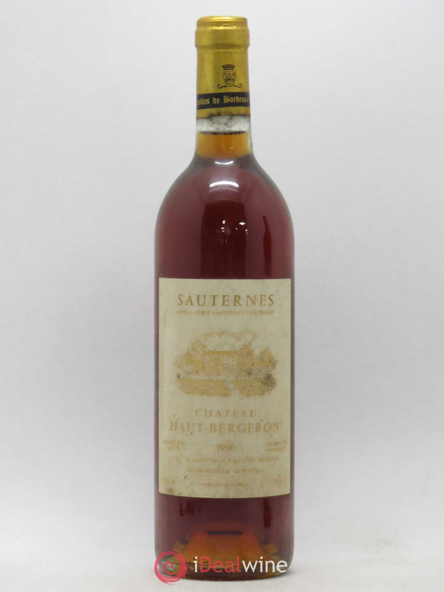 Château Haut-Bergeron 1990 - Lot de 1 bouteille - 0