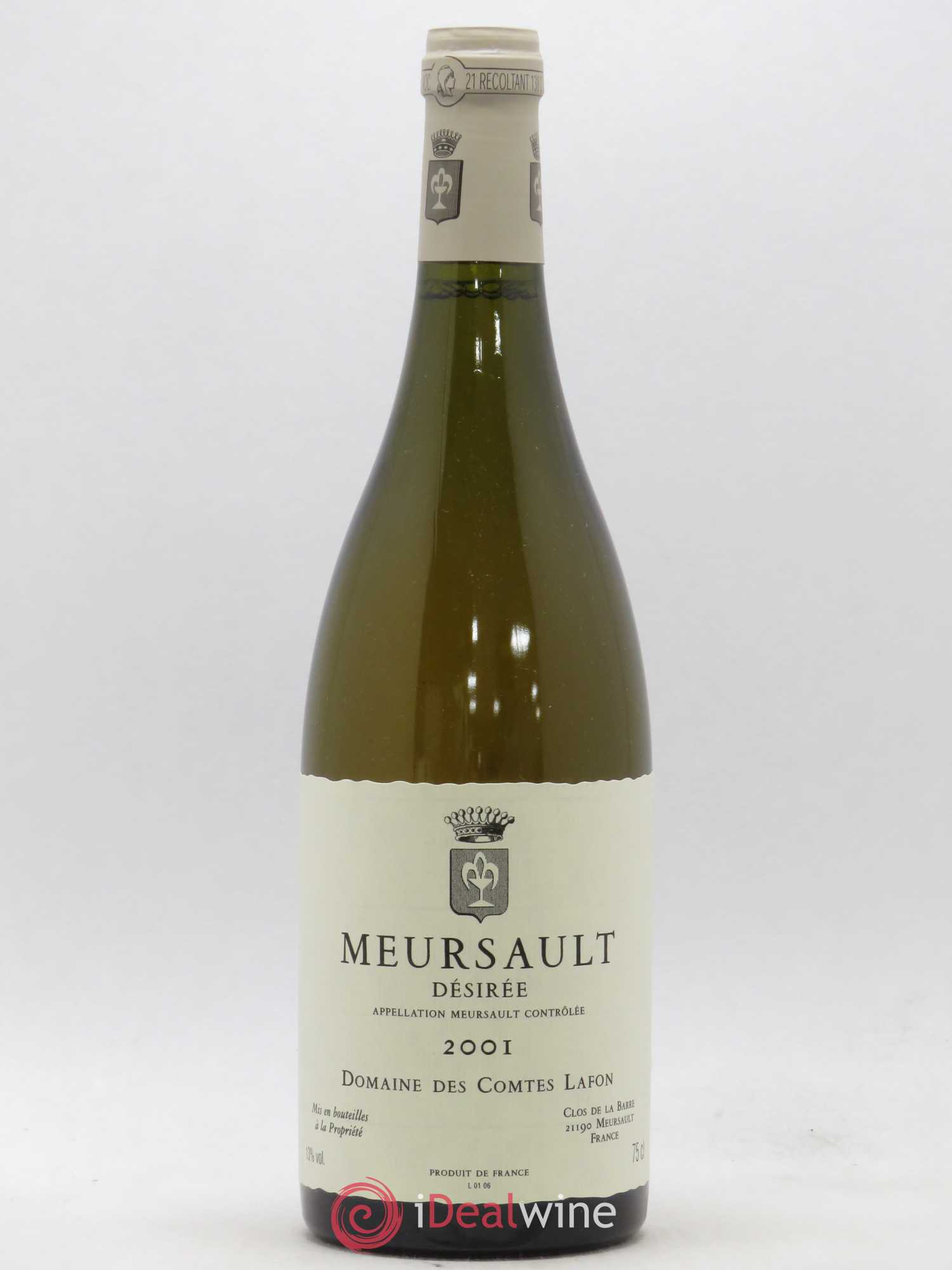 Meursault Désirée Comtes Lafon (Domaine des) 2001 - Lot de 1 bouteille - 0