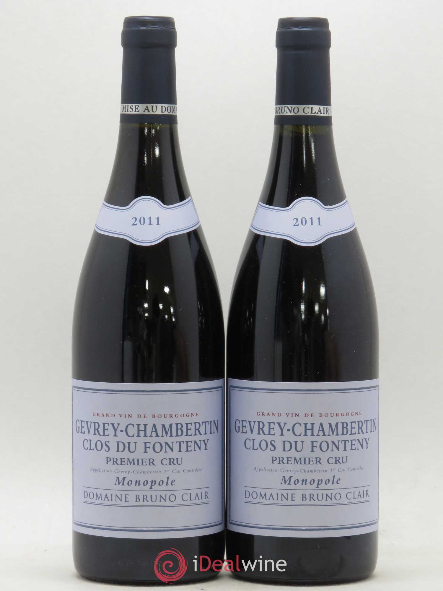 Gevrey-Chambertin 1er Cru Clos du Fonteny Bruno Clair (Domaine) 2011 - Lot de 2 bouteilles - 0