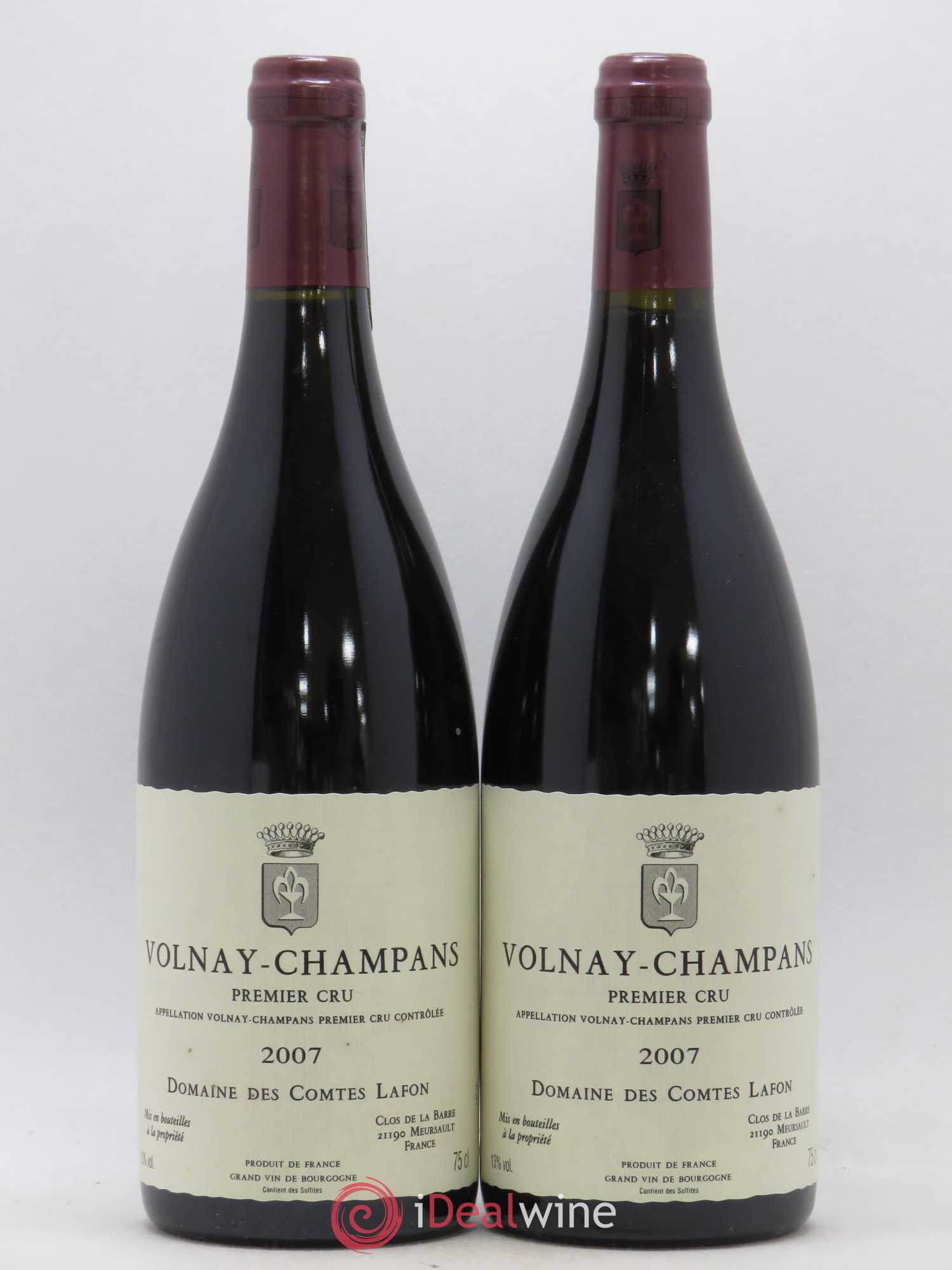 Volnay 1er Cru Champans Comtes Lafon (Domaine des) 2007 - Lot de 2 bouteilles - 0