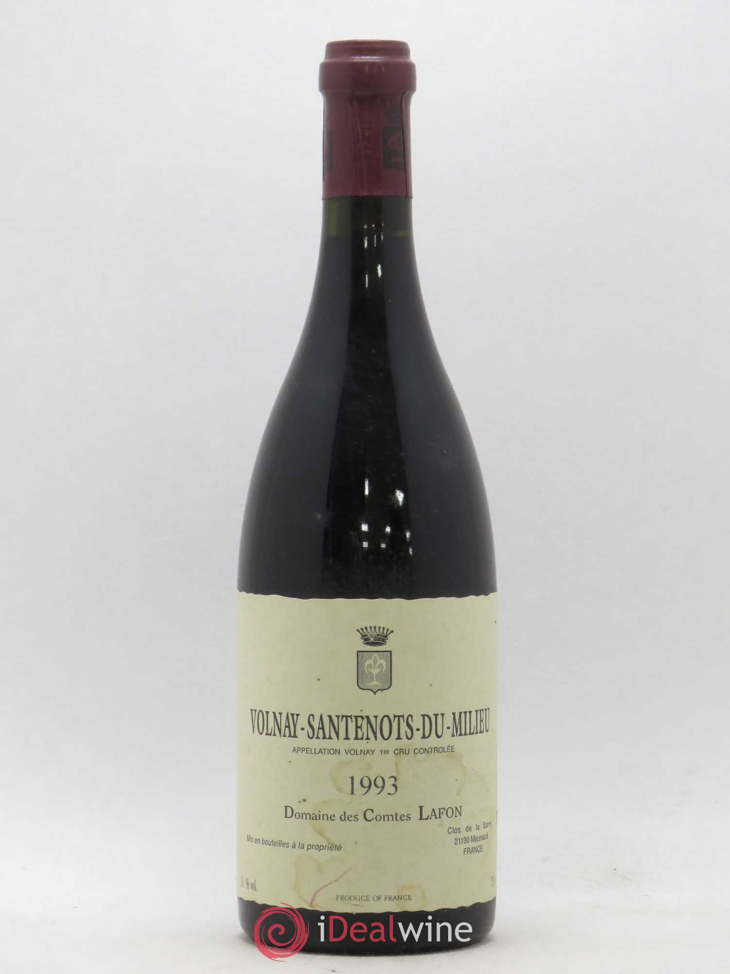 Volnay 1er Cru Santenots du Milieu Comtes Lafon (Domaine des) 1993 - Lot de 1 bouteille - 0