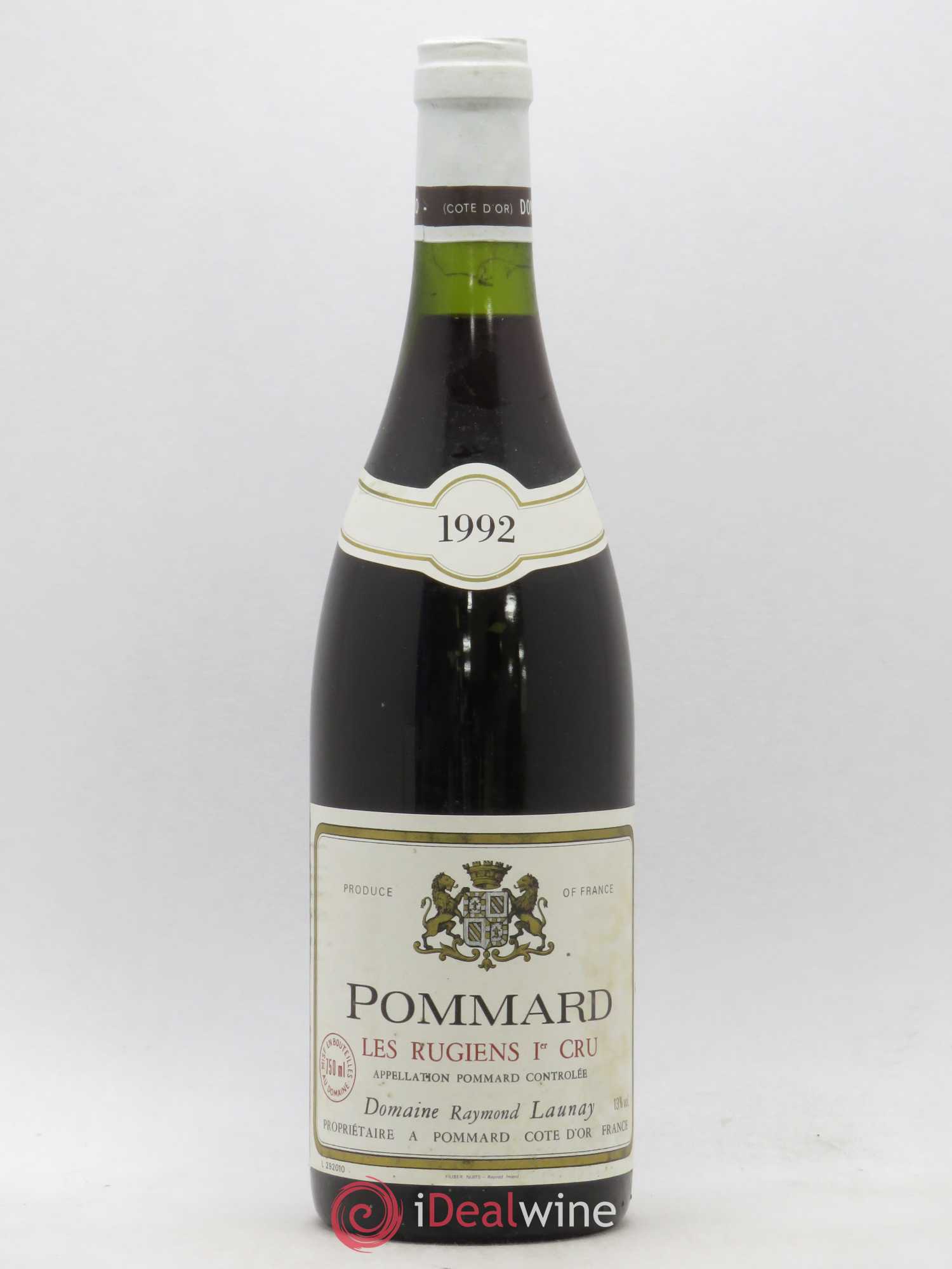 Pommard 1er Cru Rugiens Raymond Launay 1992 - Lot de 1 bouteille - 0