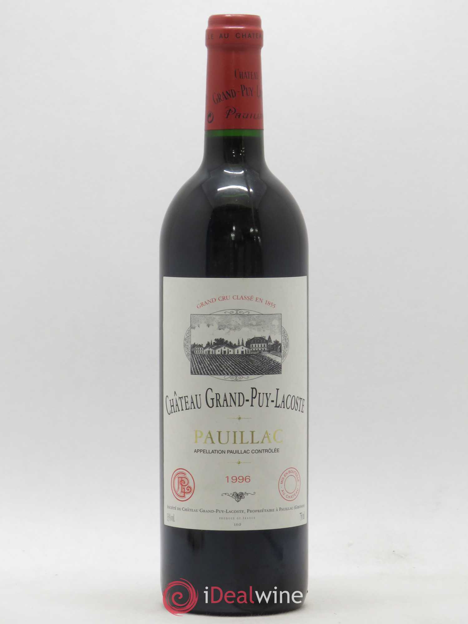 Château Grand Puy Lacoste 5ème Grand Cru Classé 1996 - Lot de 1 bouteille - 0