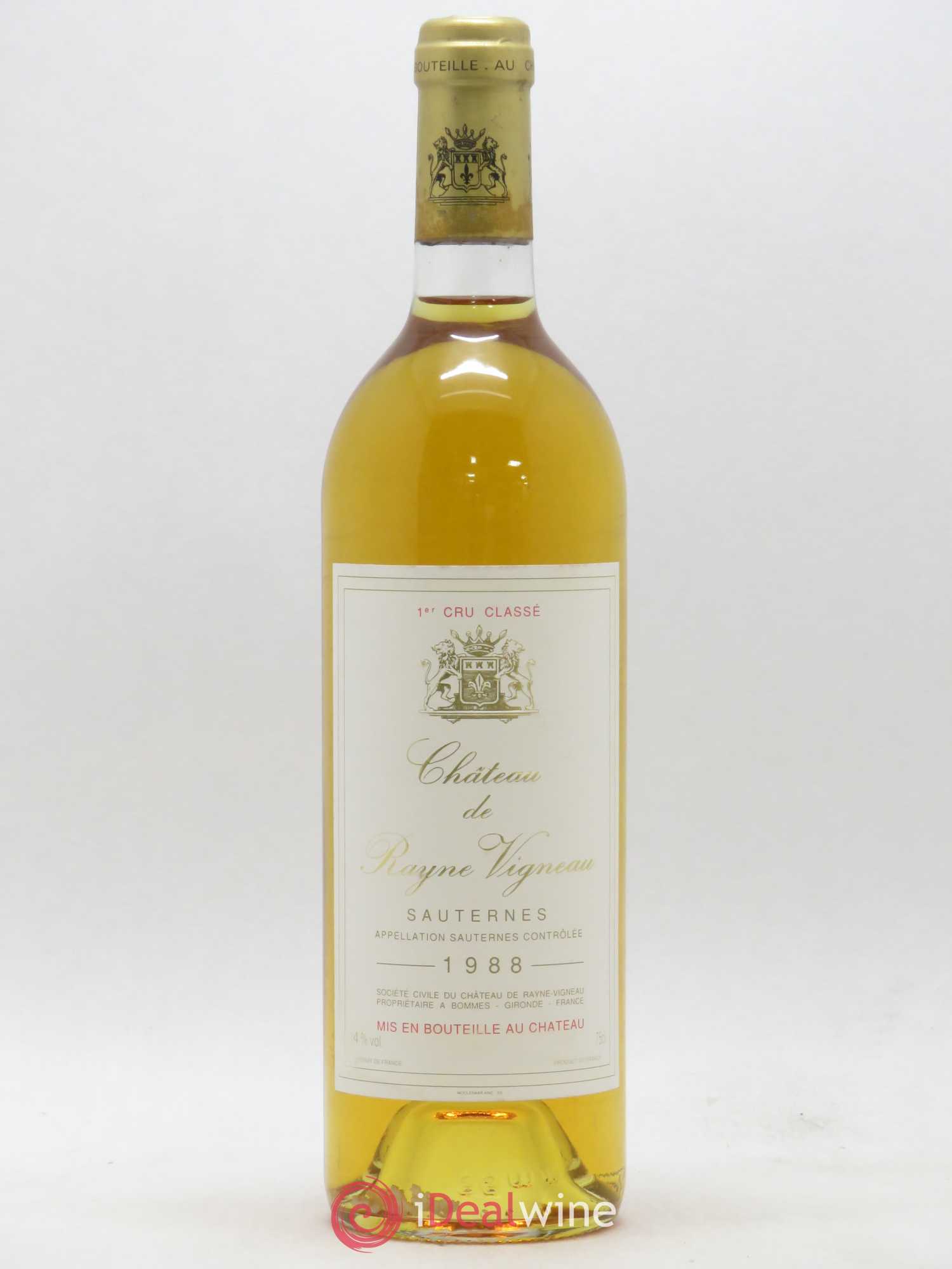 Château de Rayne Vigneau 1er Grand Cru Classé 1988 - Lotto di 1 bottiglia - 0