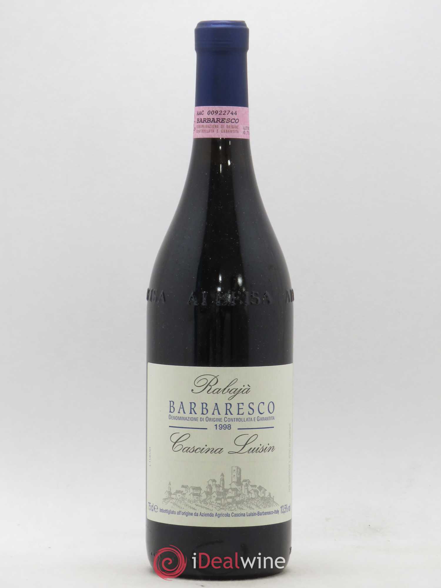 Barbaresco DOCG Luisin Rabaja 1998 - Posten von 1 Flasche - 0