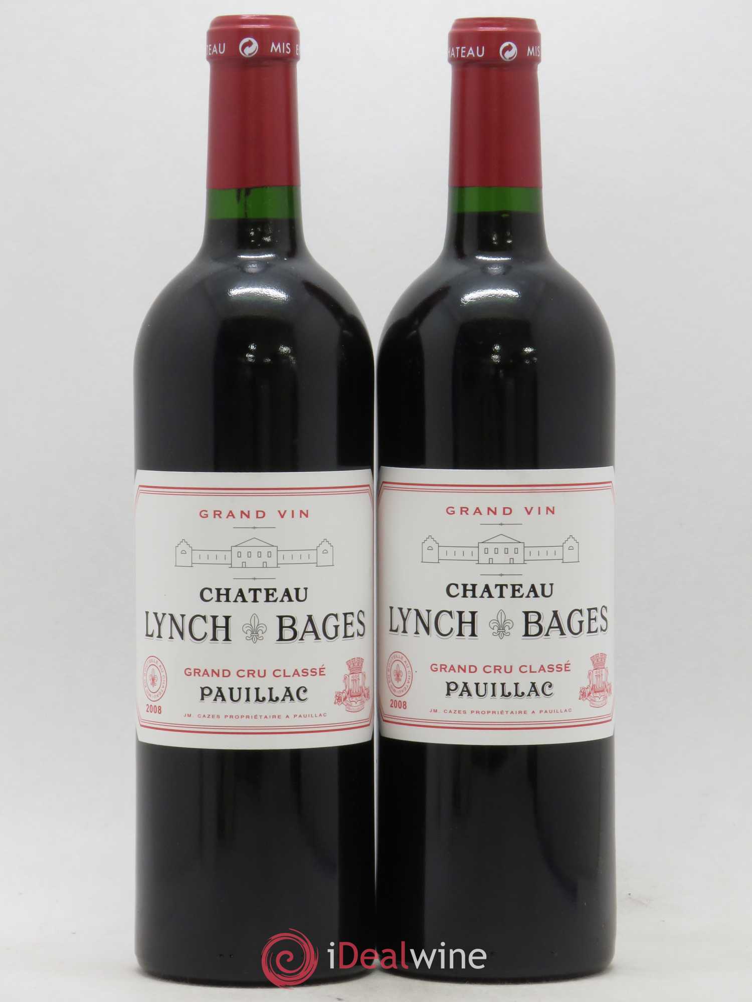 Château Lynch Bages 5ème Grand Cru Classé 2008 - Lot de 2 bouteilles - 0