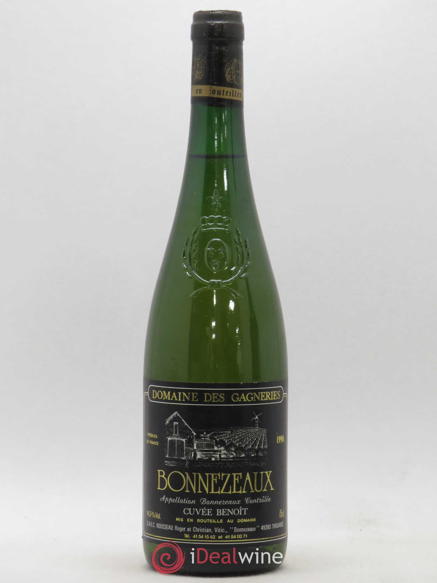 Bonnezeaux Cuvée Benoit Domaine des Gagneries 1990 - Lotto di 1 bottiglia - 0