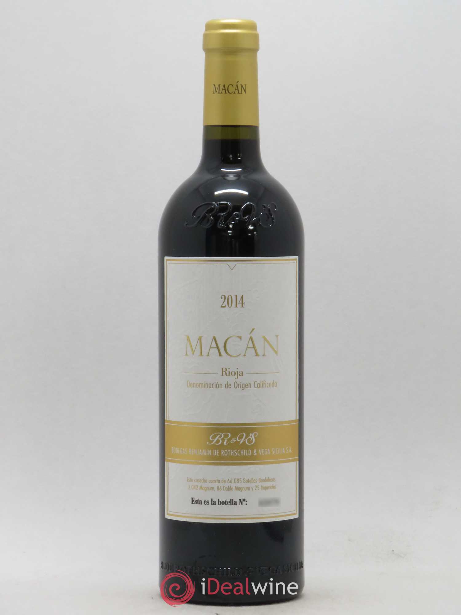 Rioja DOCA Macan Vega Sicilia - Rothschild 2014 - Lot de 1 bouteille - 0