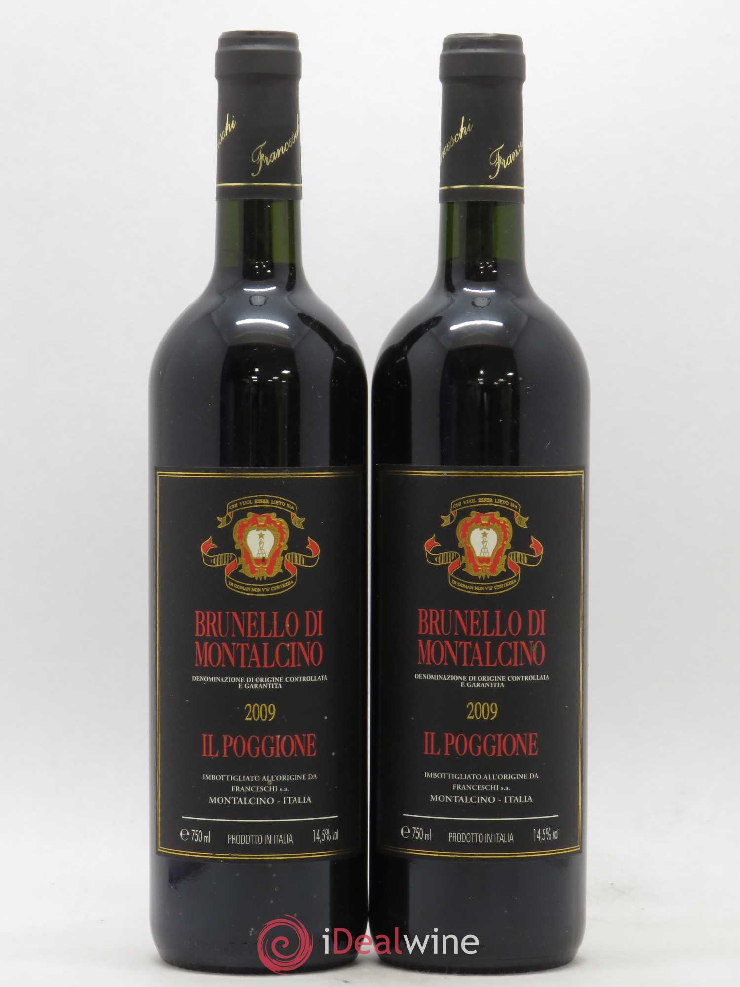 Brunello di Montalcino DOCG Il Poggione Lavinio Franceschi 2009 - Lot de 2 bouteilles - 0