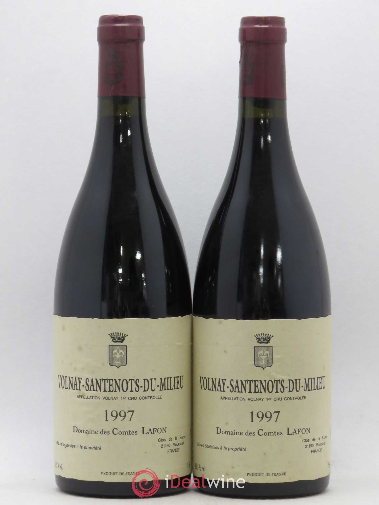 Volnay 1er Cru Santenots du Milieu Comtes Lafon (Domaine des) 1997 - Lot de 2 bouteilles - 0