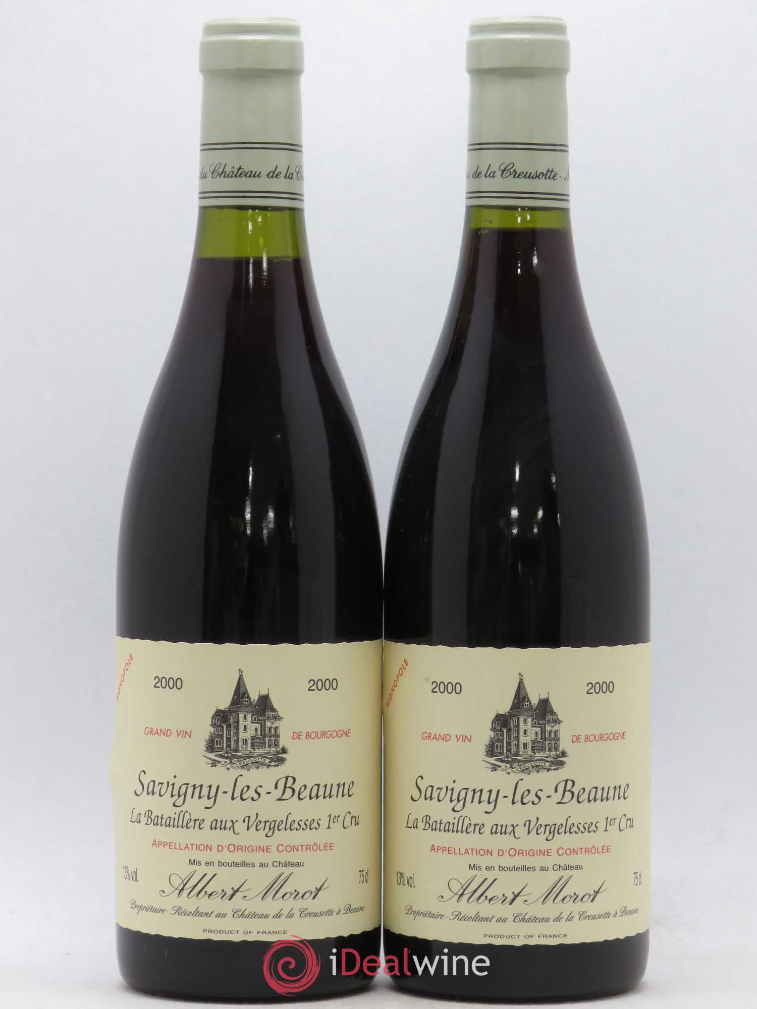 Savigny-lès-Beaune 1er Cru Bataillere aux Vergelesses Morot 2000 - Posten von 2 Flaschen - 0
