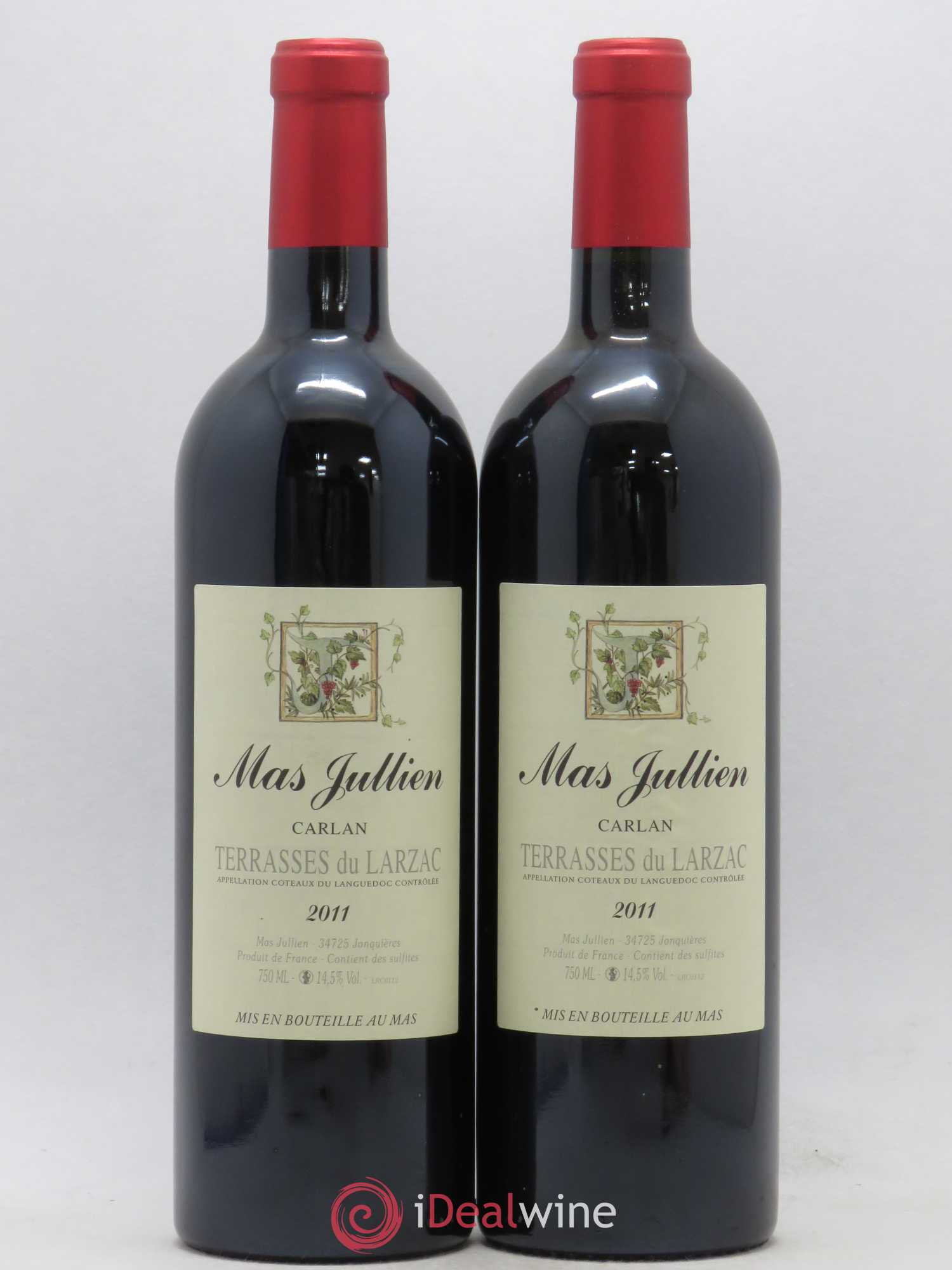 Terrasses du Larzac Mas Jullien Carlan Olivier Jullien 2011 - Lot de 2 bouteilles - 0