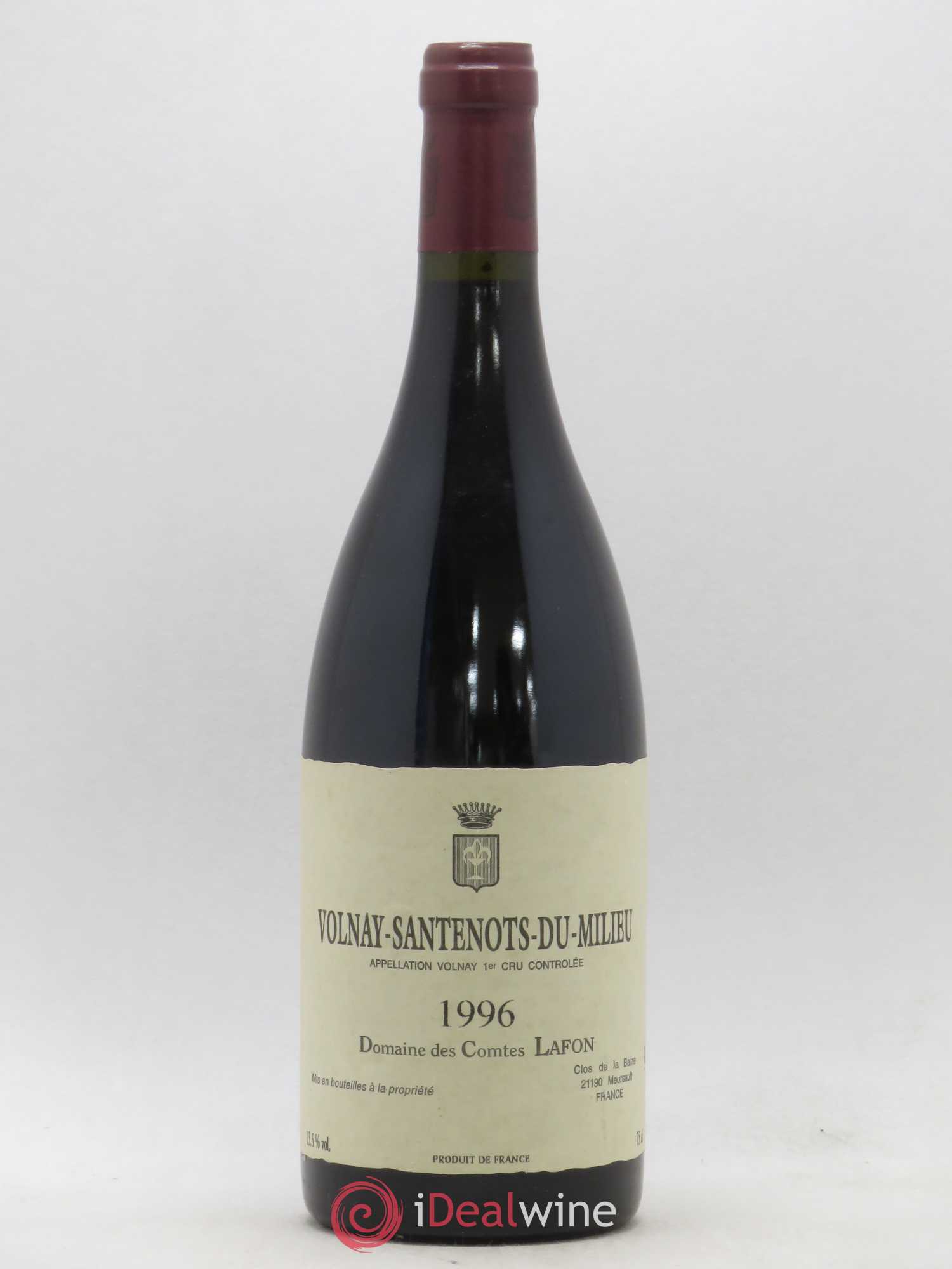 Volnay 1er Cru Santenots du Milieu Comtes Lafon (Domaine des) 1996 - Lot de 1 bouteille - 0