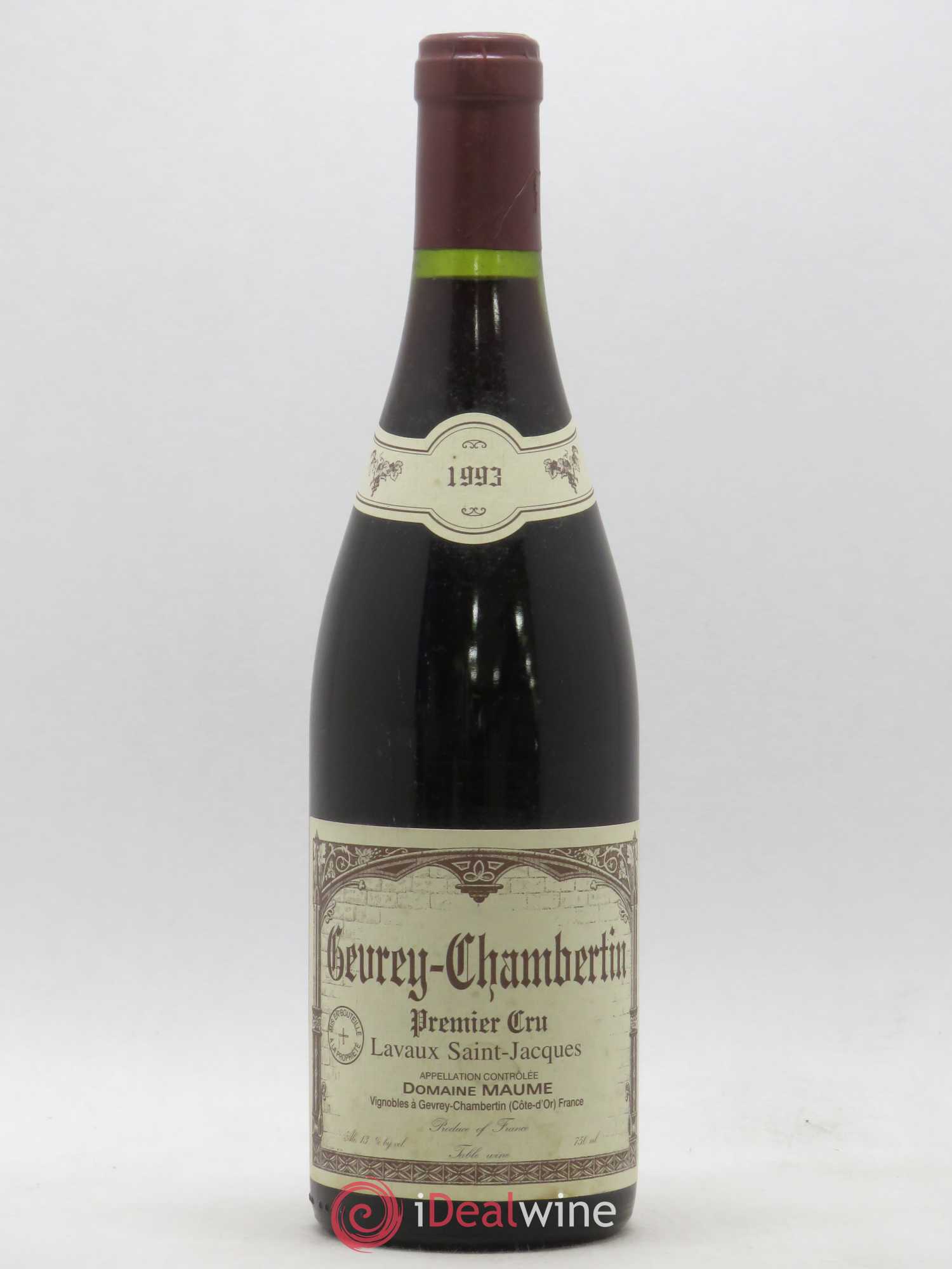 Gevrey-Chambertin 1er Cru Lavaux Saint-Jacques Maume 1993 - Posten von 1 Flasche - 0