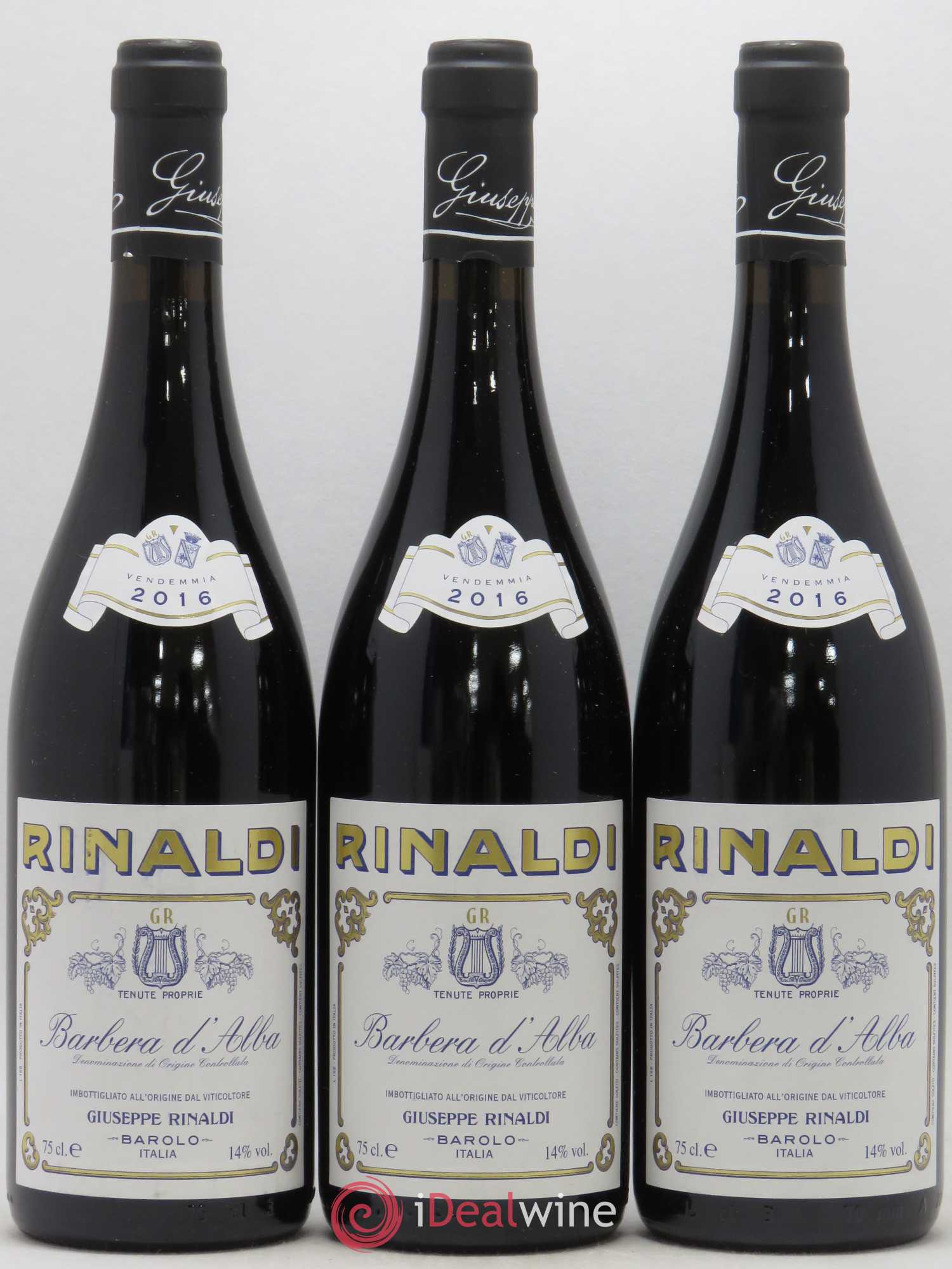 Barbera d'Alba Giuseppe Rinaldi 2016 - Lot de 3 bouteilles - 0