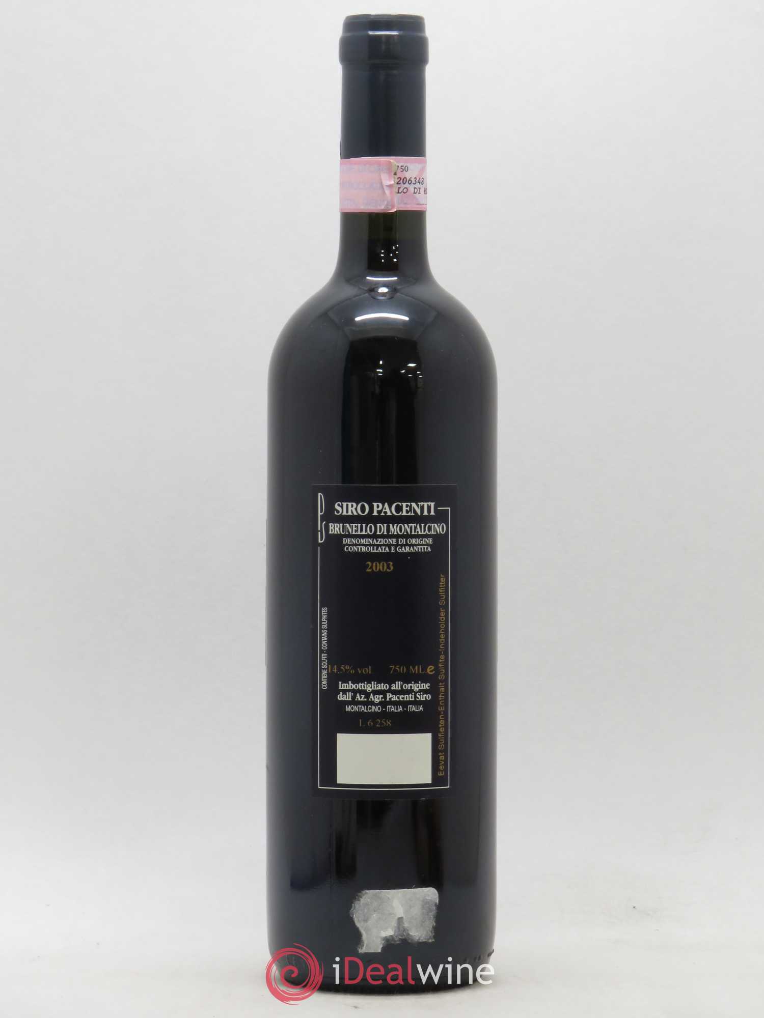 Brunello di Montalcino Siro Pacenti 2003 - Lot de 1 bouteille - 1