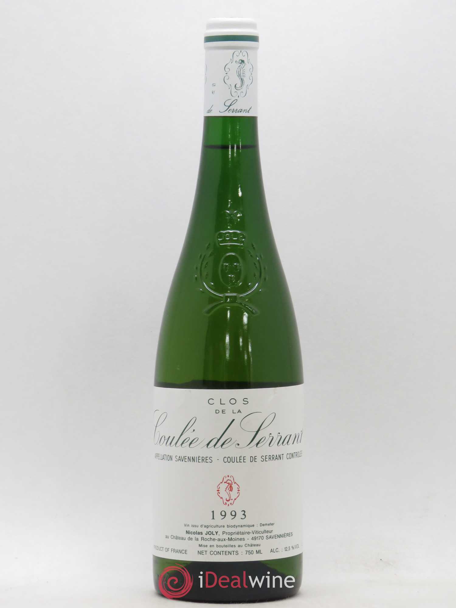 Savennières Clos de la Coulée de Serrant Vignobles de la Coulée de Serrant - Nicolas Joly 1993 - Lot de 1 bouteille - 0