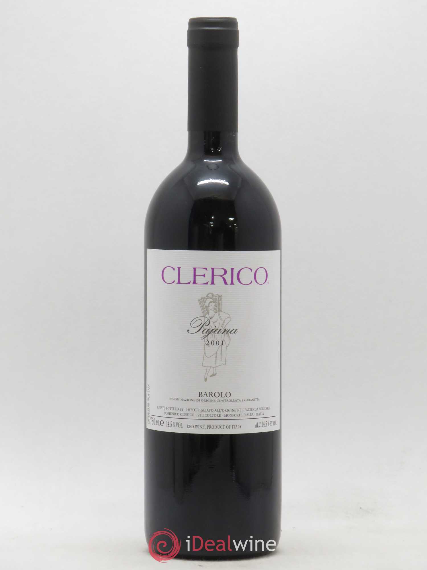 Barolo DOCG Pajana Domenico Clerico 2001 - Lot de 1 bouteille - 0