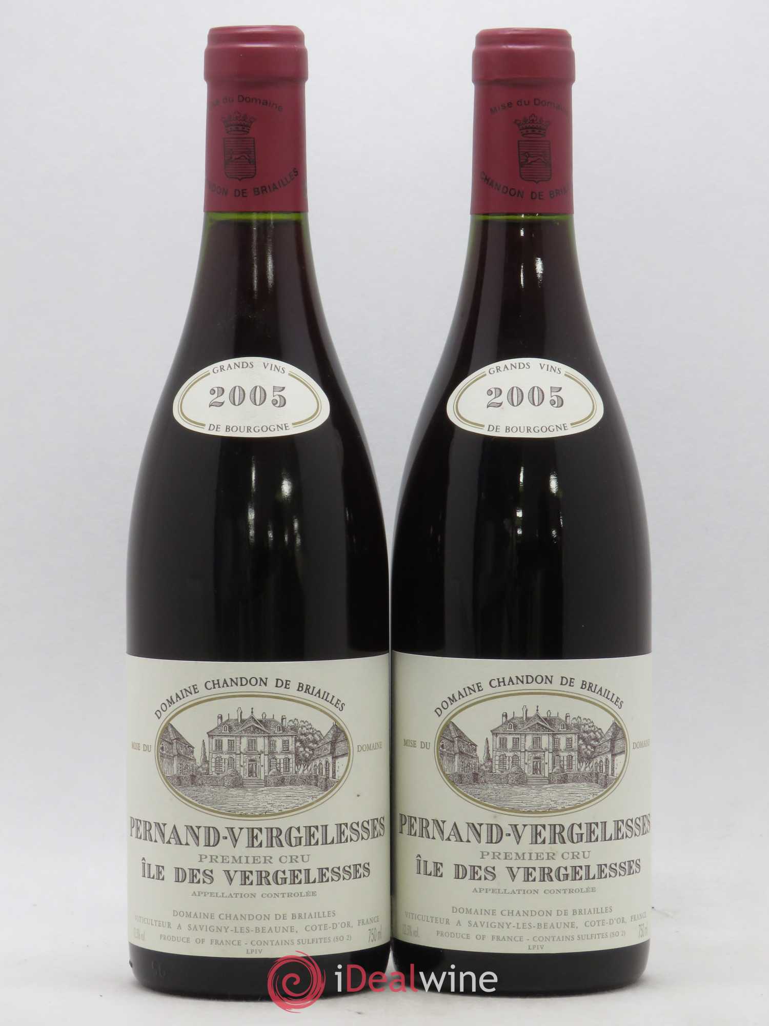 Pernand-Vergelesses 1er Cru Ile des Vergelesses Chandon de Briailles 2005 - Lot de 2 bouteilles - 0