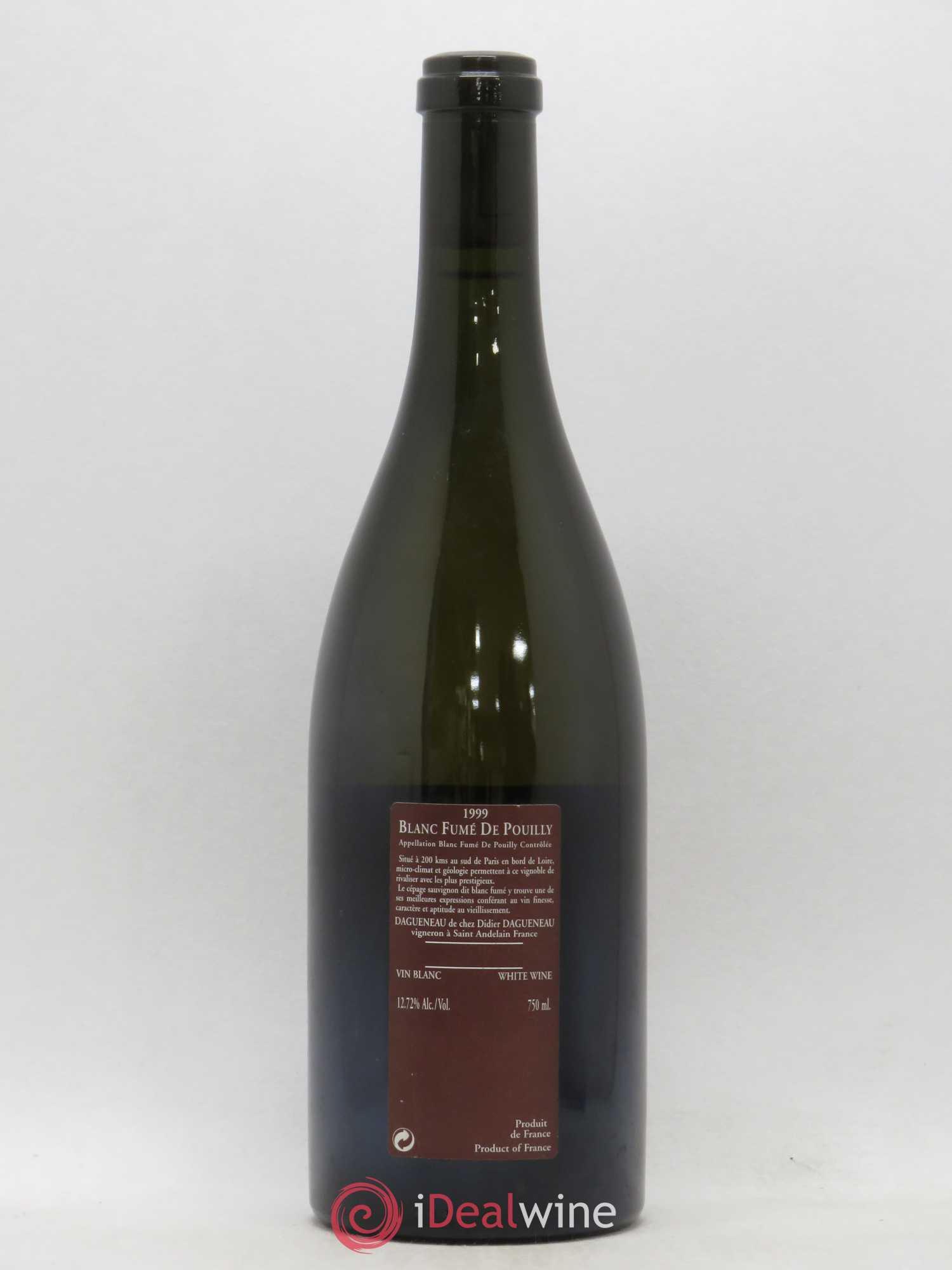 Vin de France (anciennement Pouilly-Fumé) Pur Sang Dagueneau (Domaine Didier - Louis-Benjamin) 1999 - Lot de 1 bouteille - 1