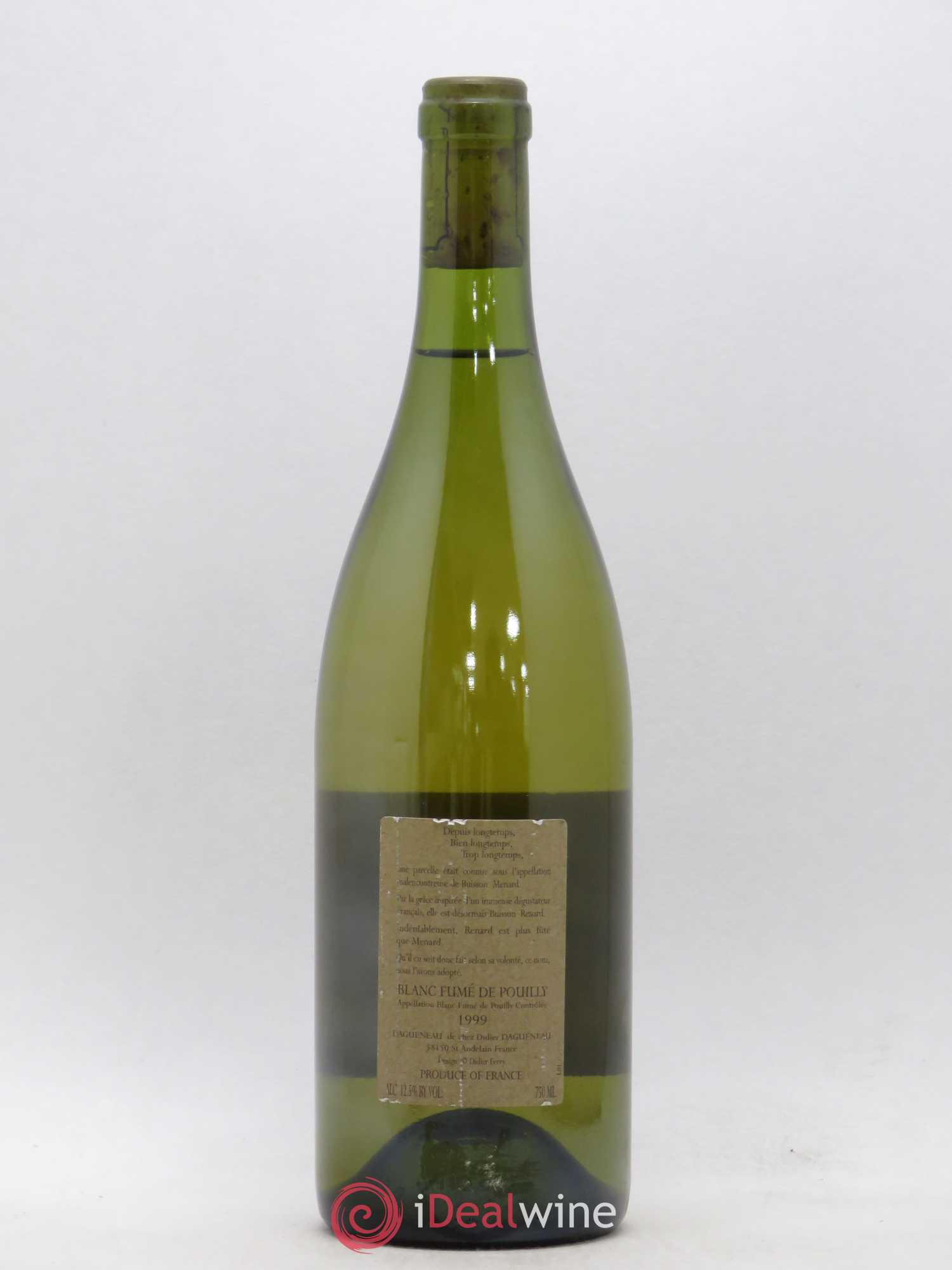 Vin de France (anciennement Pouilly-Fumé) Buisson Renard Dagueneau (Domaine Didier - Louis-Benjamin) 1999 - Lot de 1 bouteille - 1