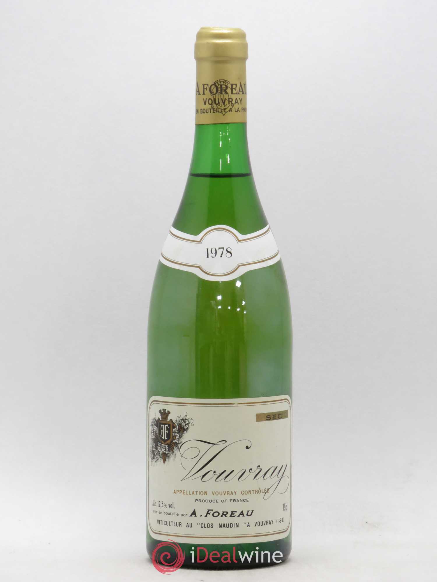 Vouvray Sec Clos Naudin - Philippe Foreau 1978 - Lot de 1 bouteille - 0