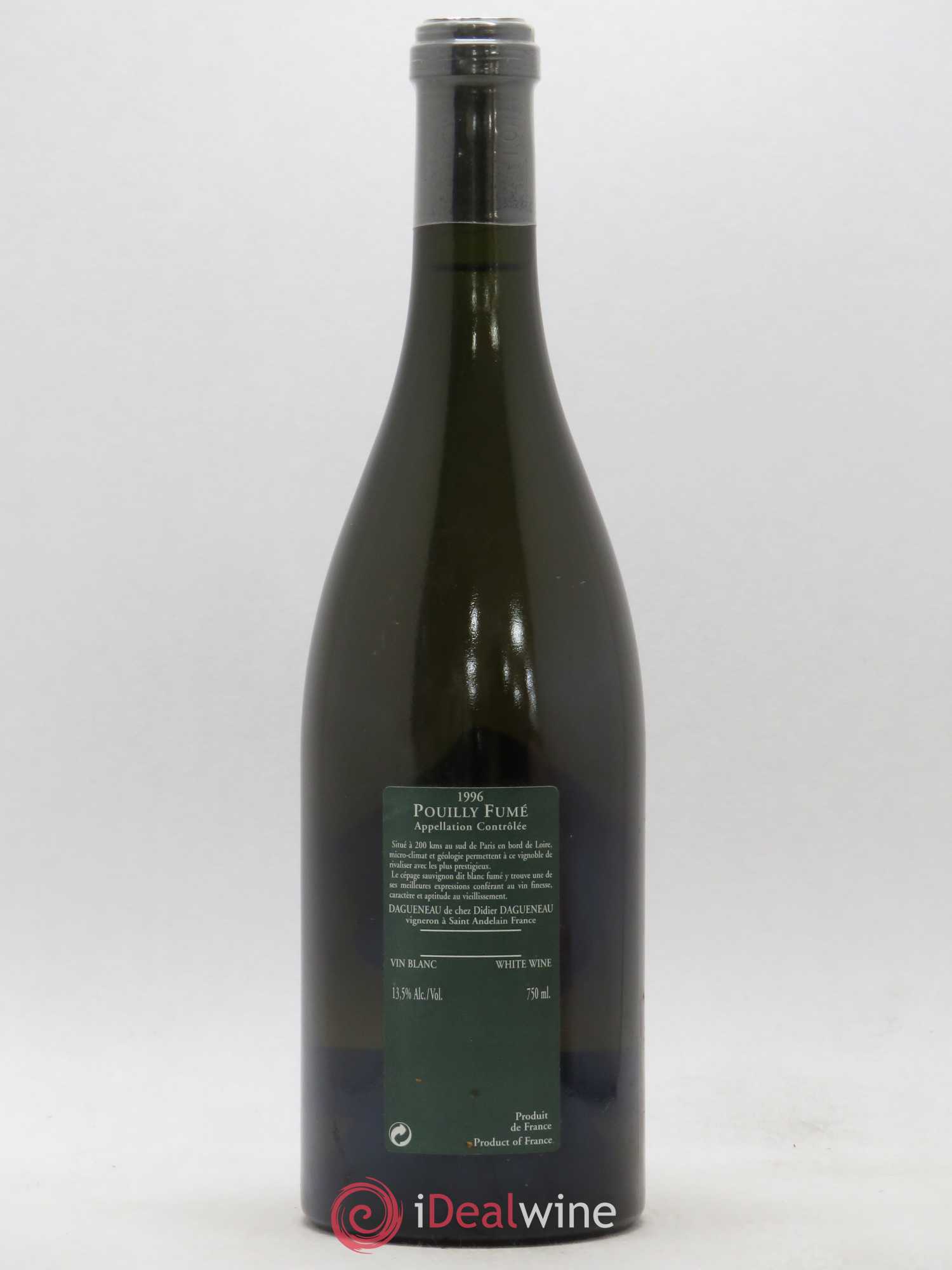 Vin de France (anciennement Pouilly-Fumé) Silex Dagueneau (Domaine Didier - Louis-Benjamin) 1996 - Lot de 1 bouteille - 1